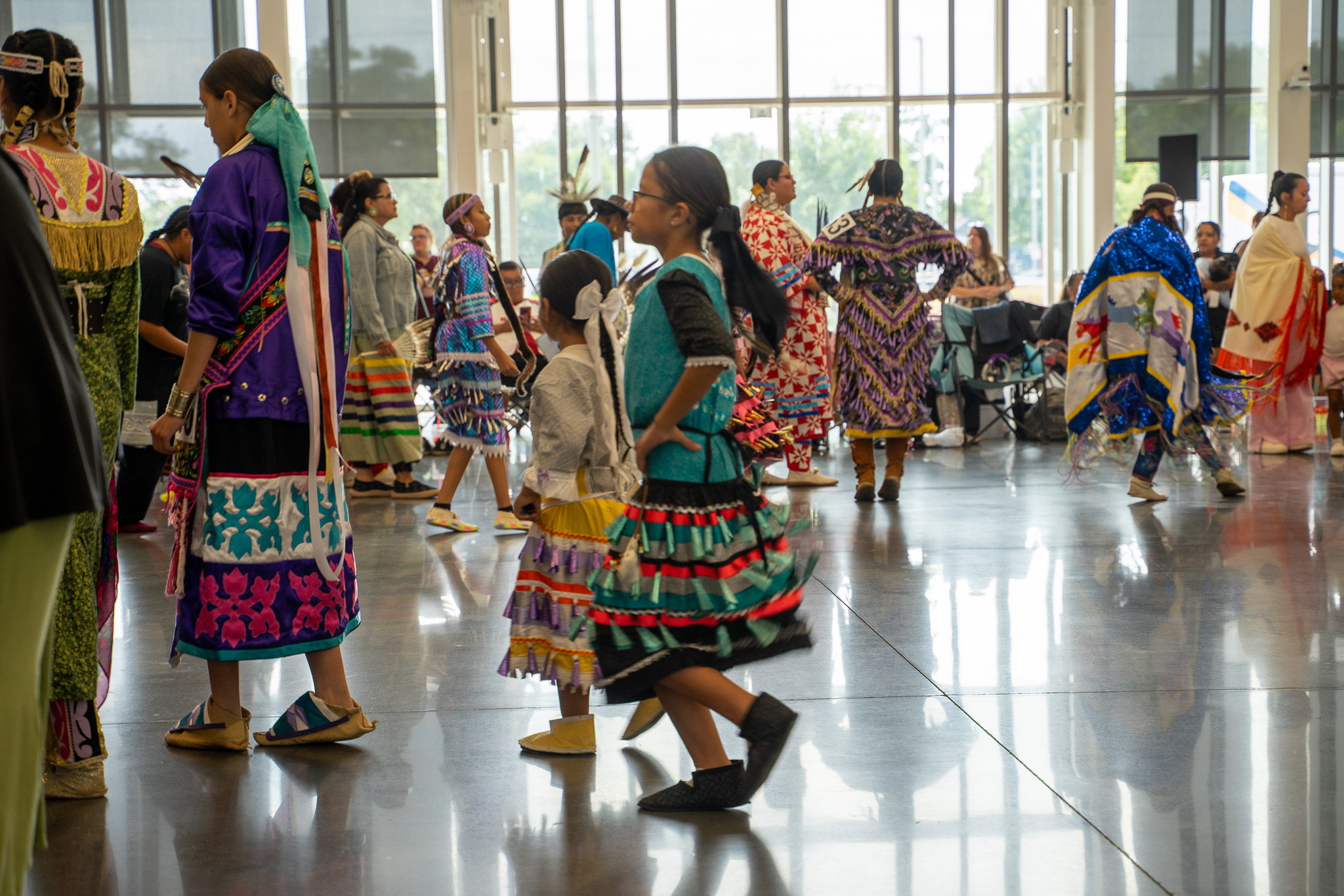 Group of Native Americans dancing