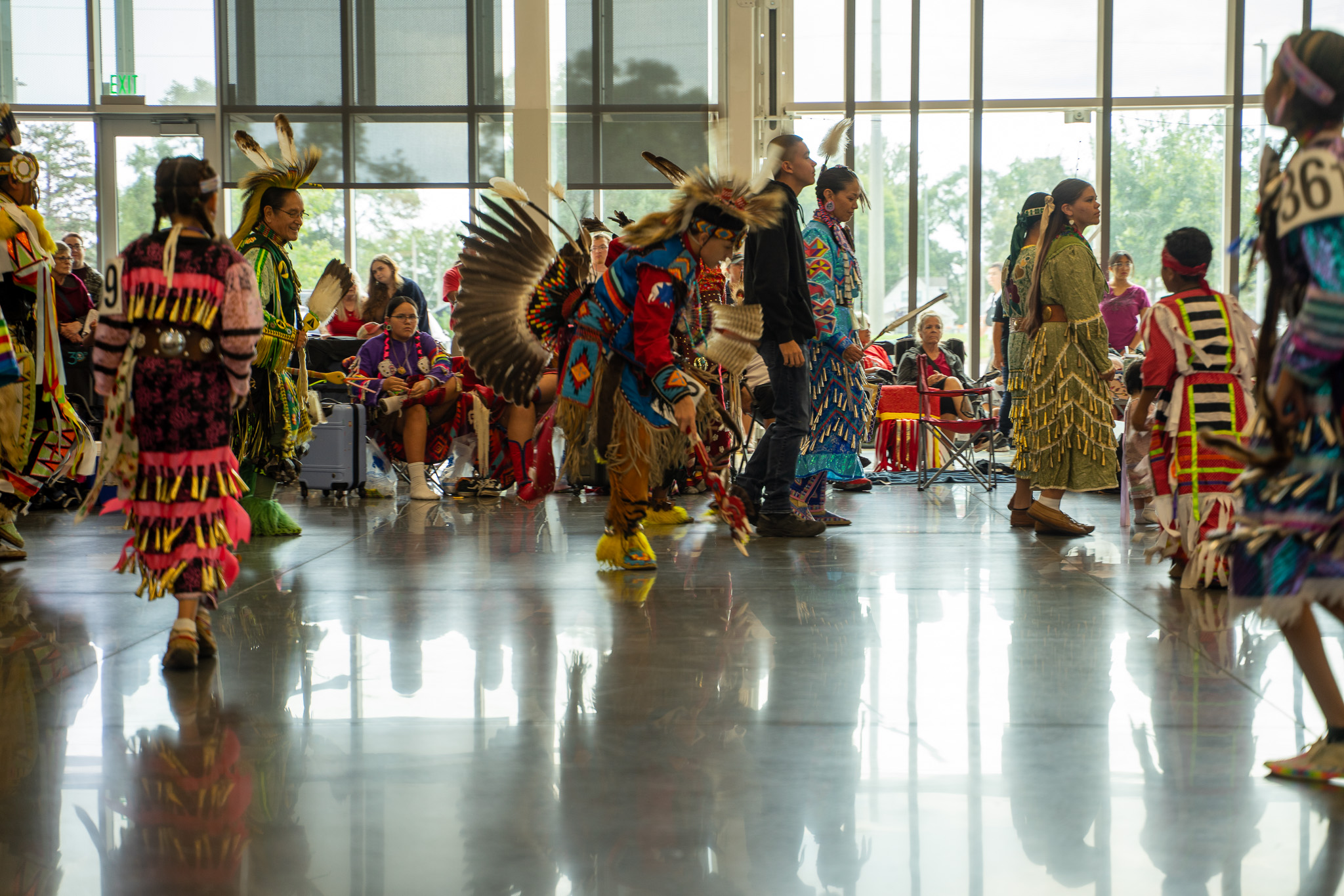 Group of Native Americans dancing