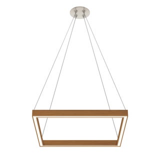 Glide Wood Up Down MIYO br    Make It Your Own  br   Square LED Suspension br   Static White   Warm Dim