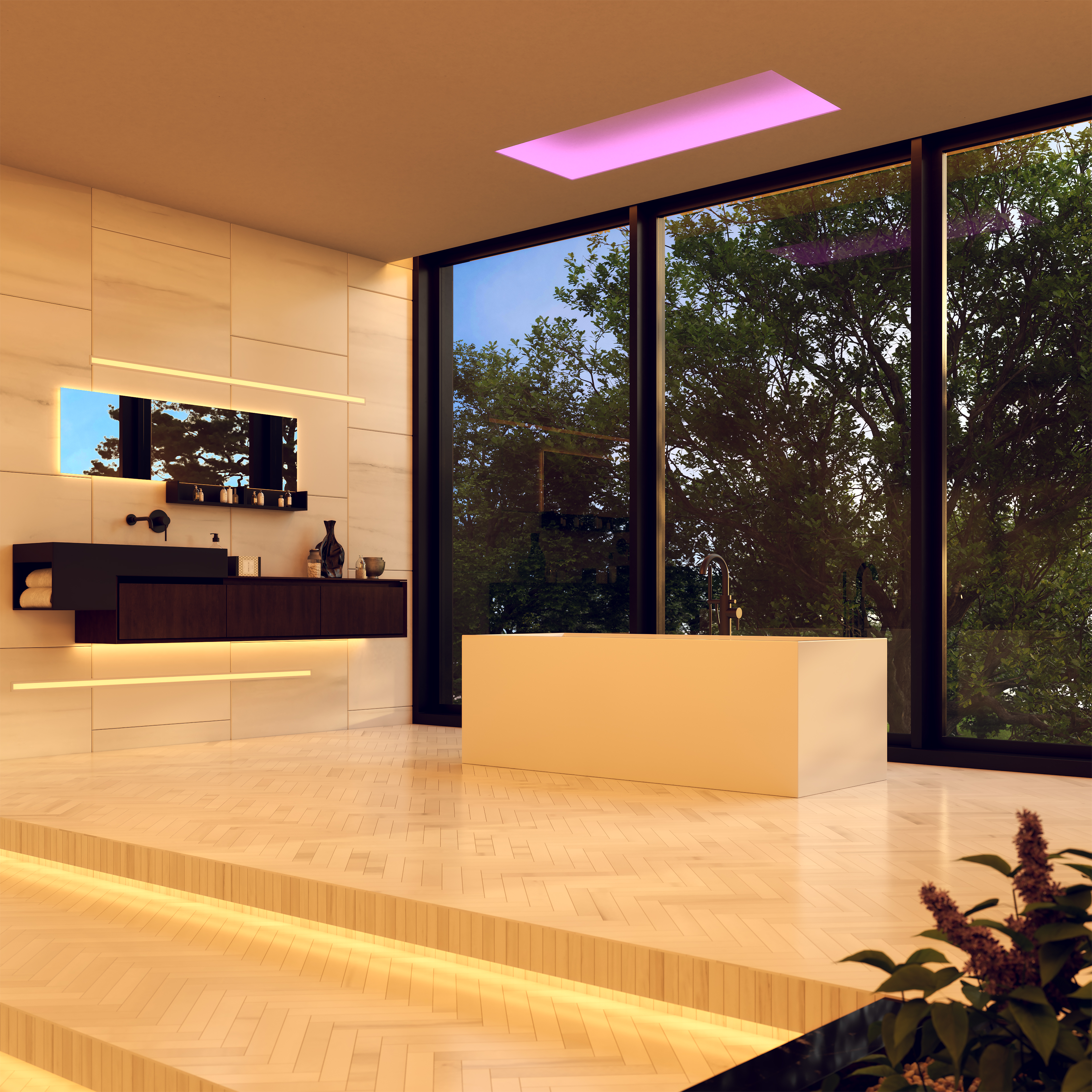 TruLine Trim 1.6A TruColor&trade; RGBTW 24VDC, 5/8" Recessed LED System - Click to Enlarge