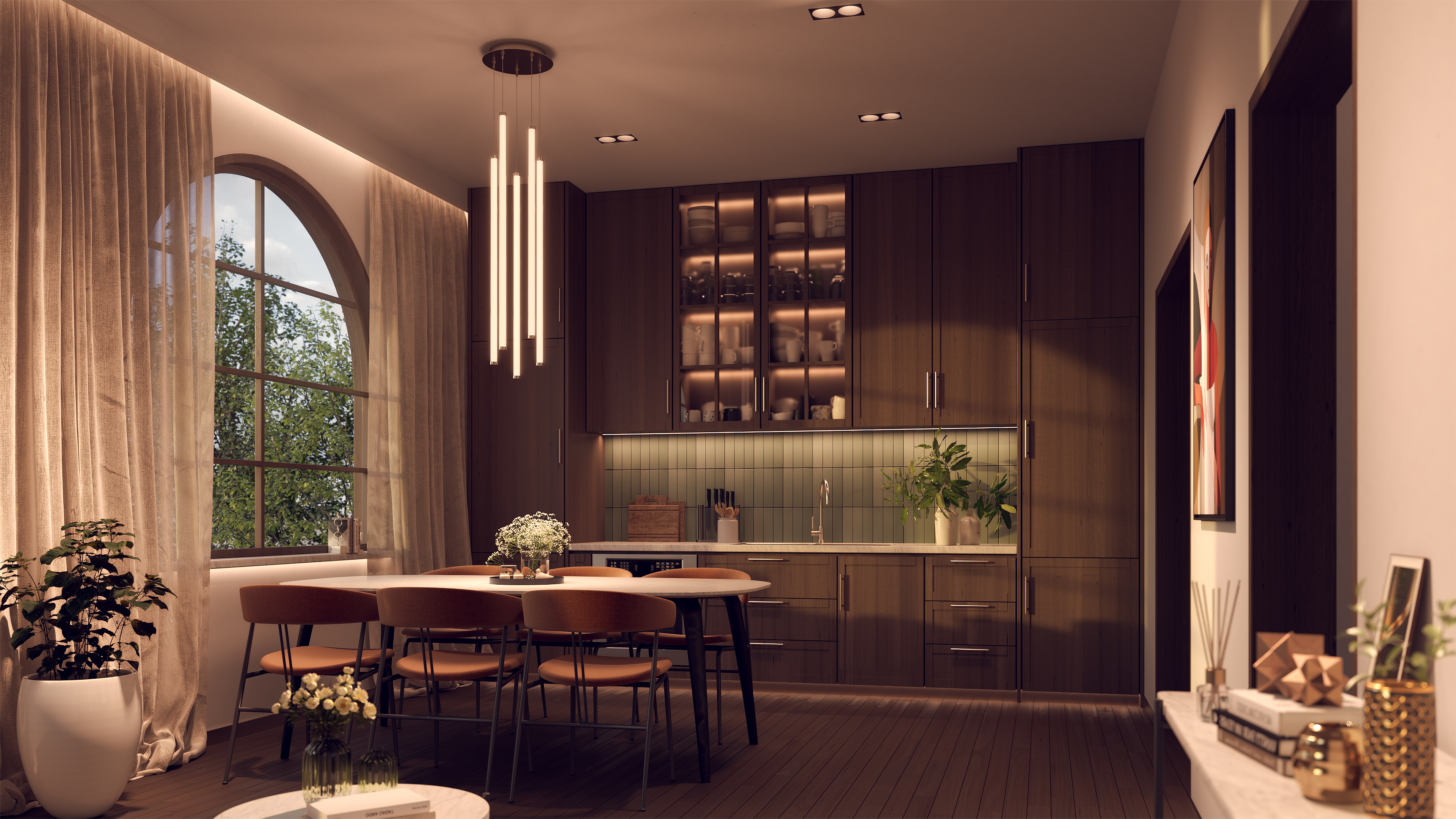 Solina 360 Multipoint TruColor RGBTW 24VDC, Vertical Pendant, Power In Canopy - Click to Enlarge