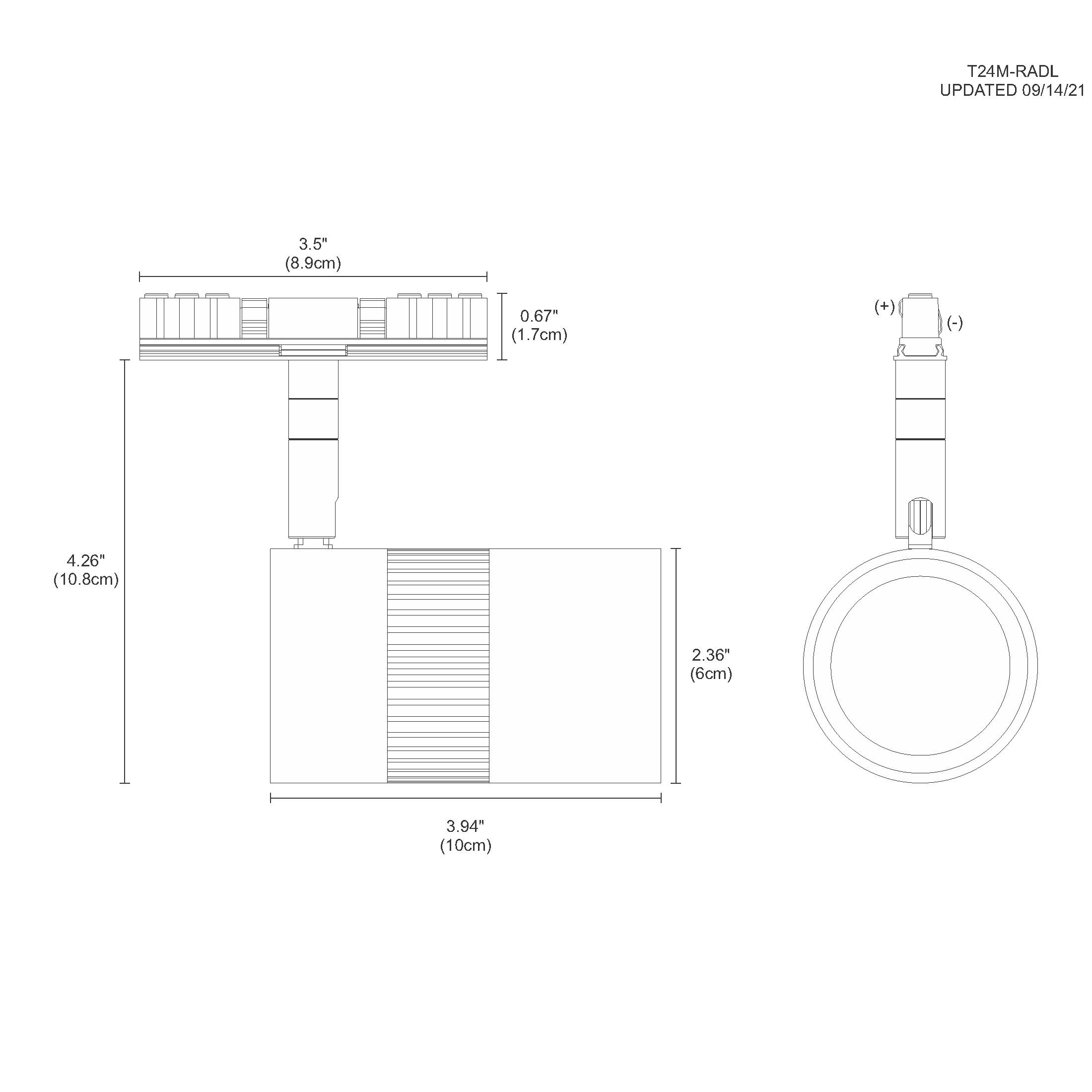T24M Radiant Large br   2 Circuit br   Magnetic Track Head