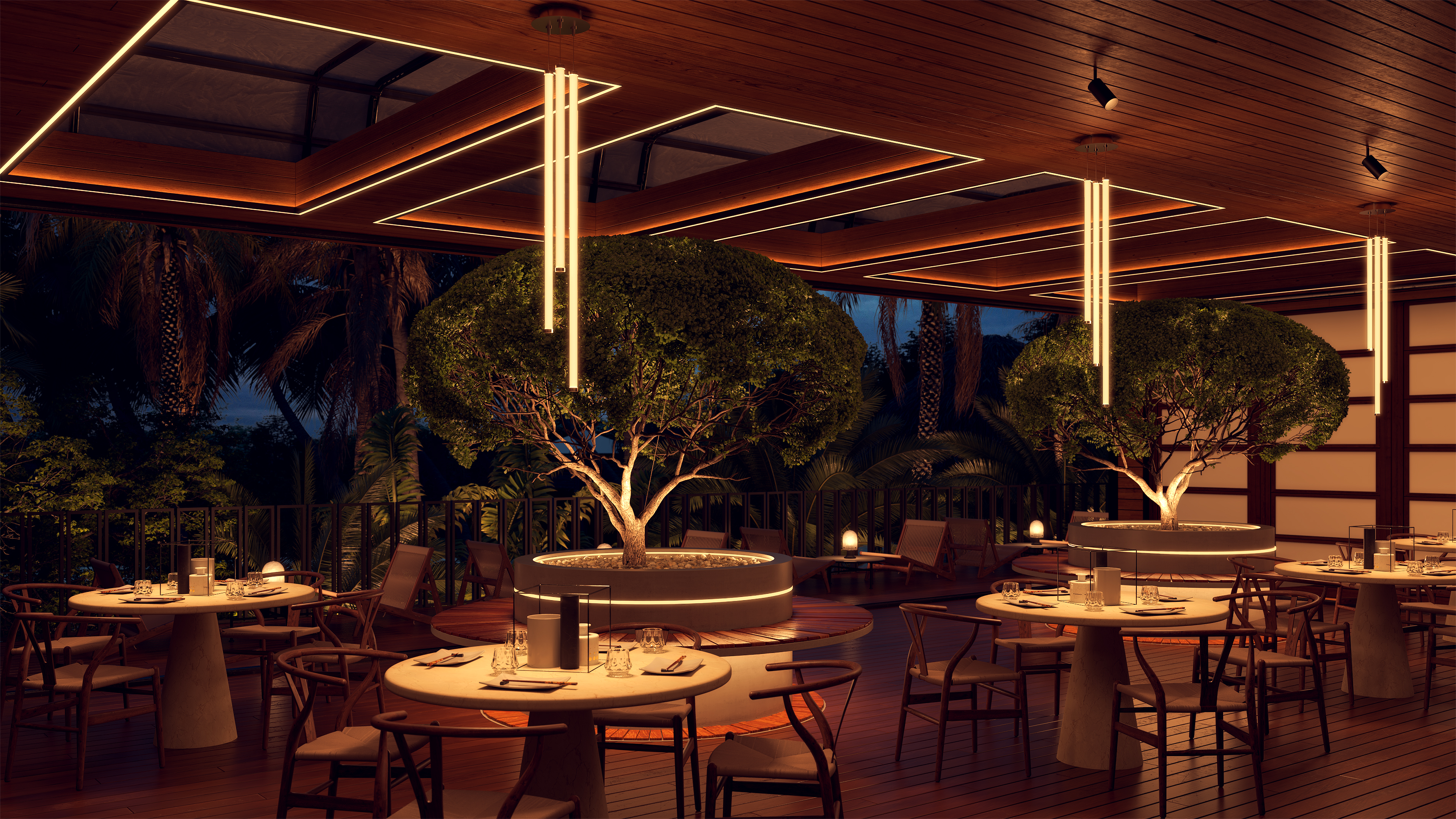 Solina 360 Multipoint TruColor RGBTW 24VDC, Vertical Pendant, Power In Canopy - Click to Enlarge