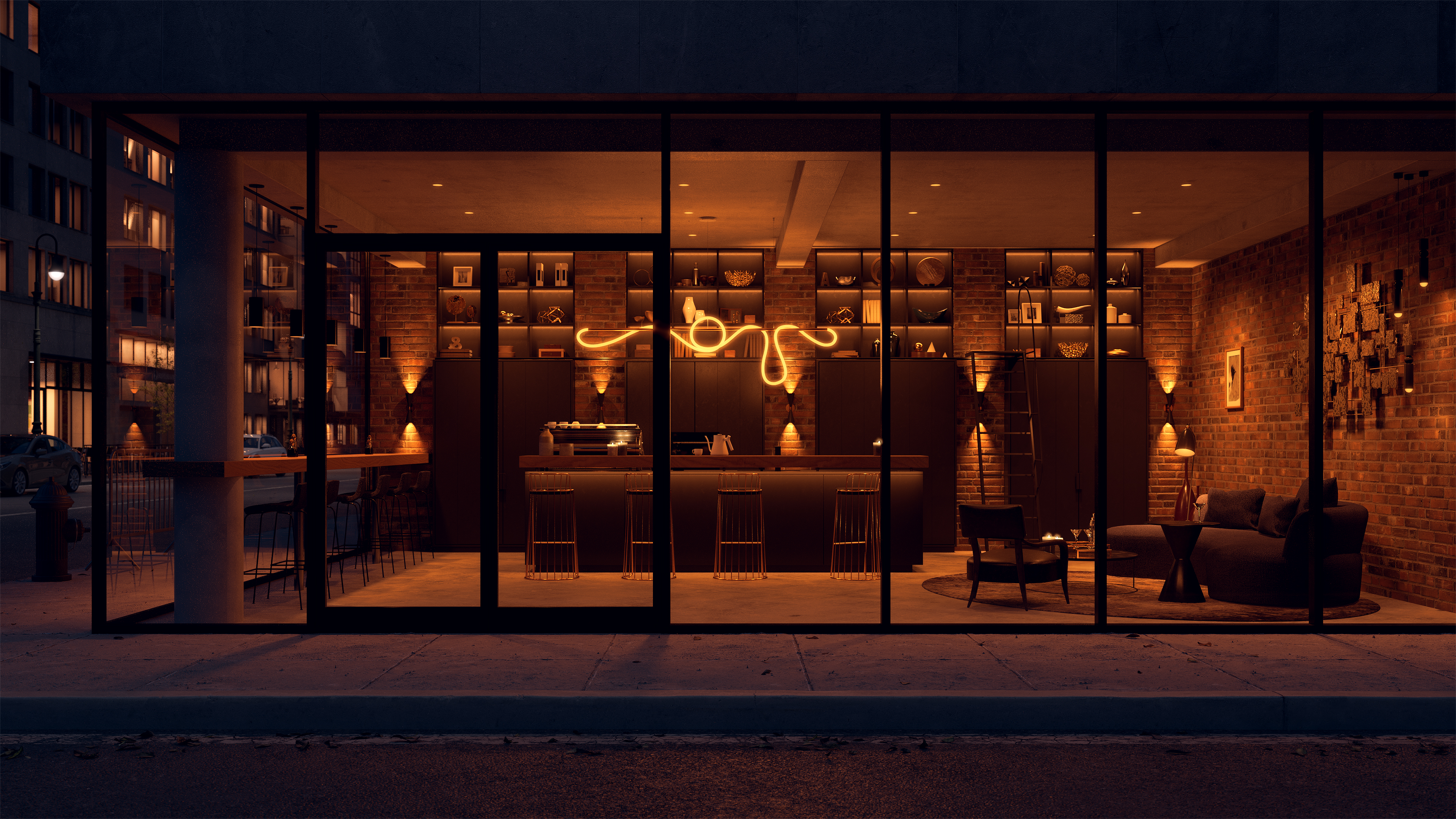 Flow Pipe Suspension Static White & Warm Dim 24VDC, Center Feed With Power - Click to Enlarge