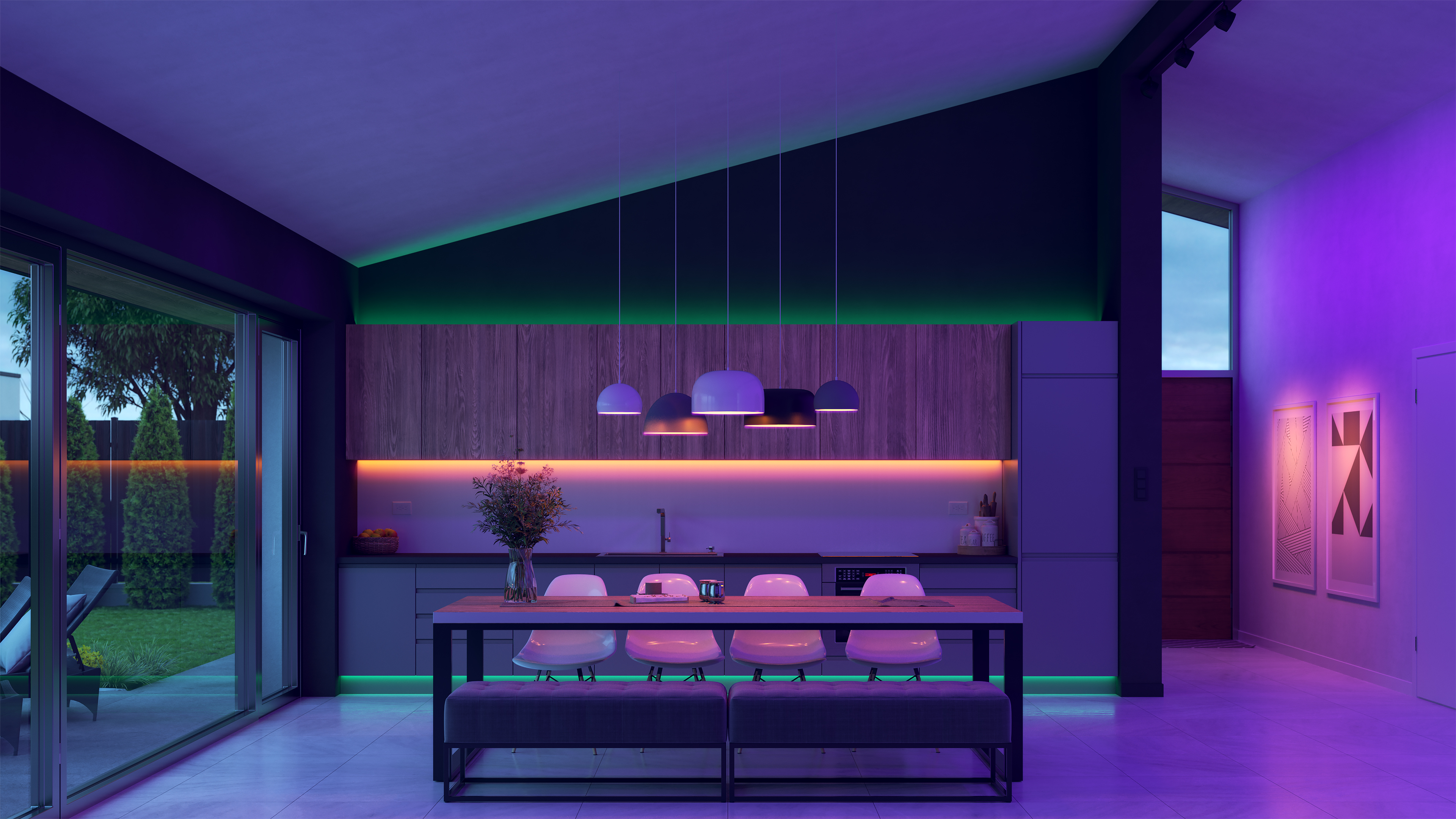 Light Channel Complete Fixture 0.3" Channel 24VDC 5W, TruColor&trade; RGBTW - Click to Enlarge