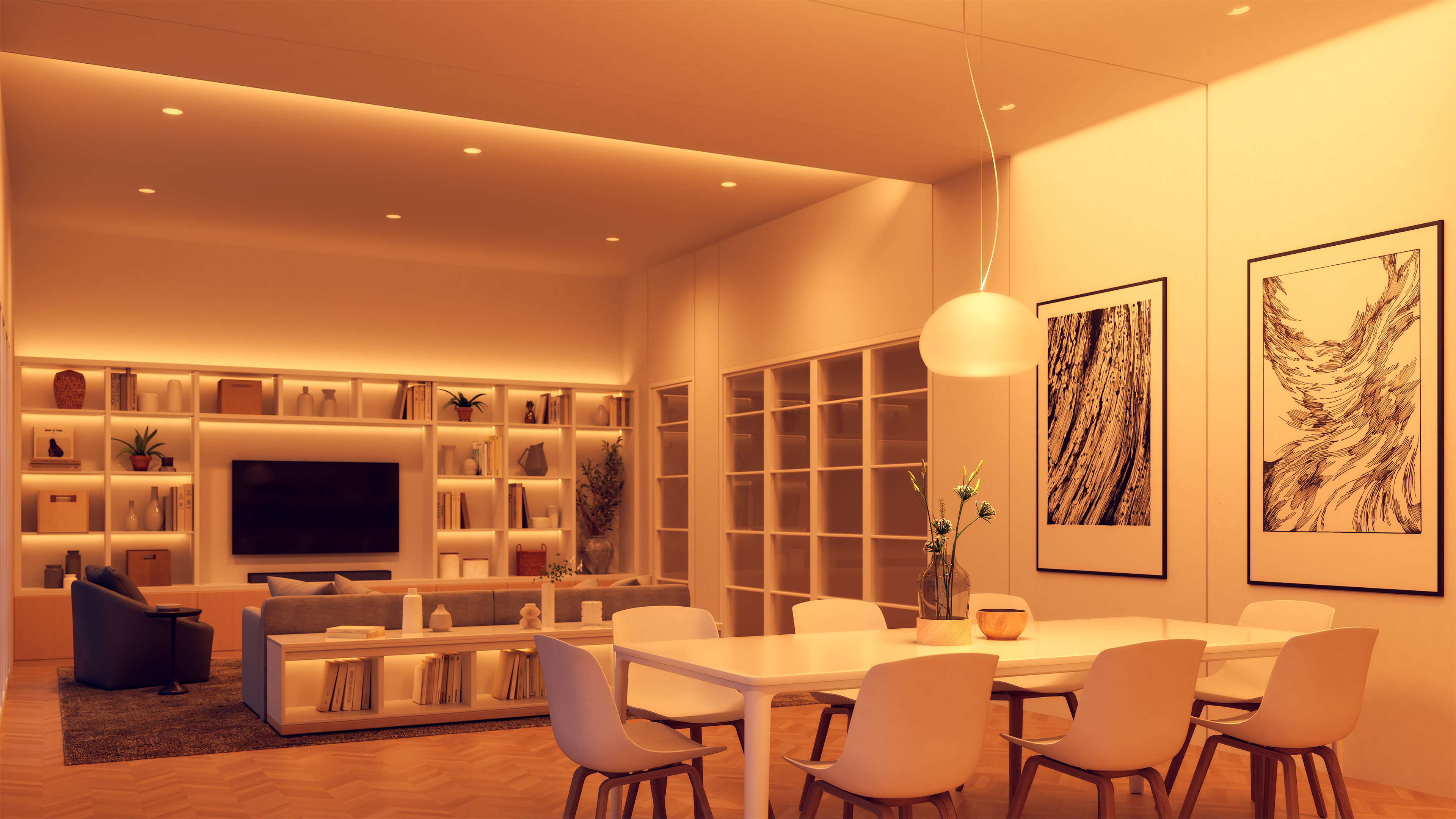 Light Channel 0.6" Recessed Millwork TruColor&trade; RGBTW, Pure Smart&trade; TruColor A21-E26-13W-RGBTW 9 Watt WI-FI Enabled Smart Lamp<br />Luca 2.7" TruColor&trade; RGBTW, TruColor&trade; RGB & Tunable White LED Strip