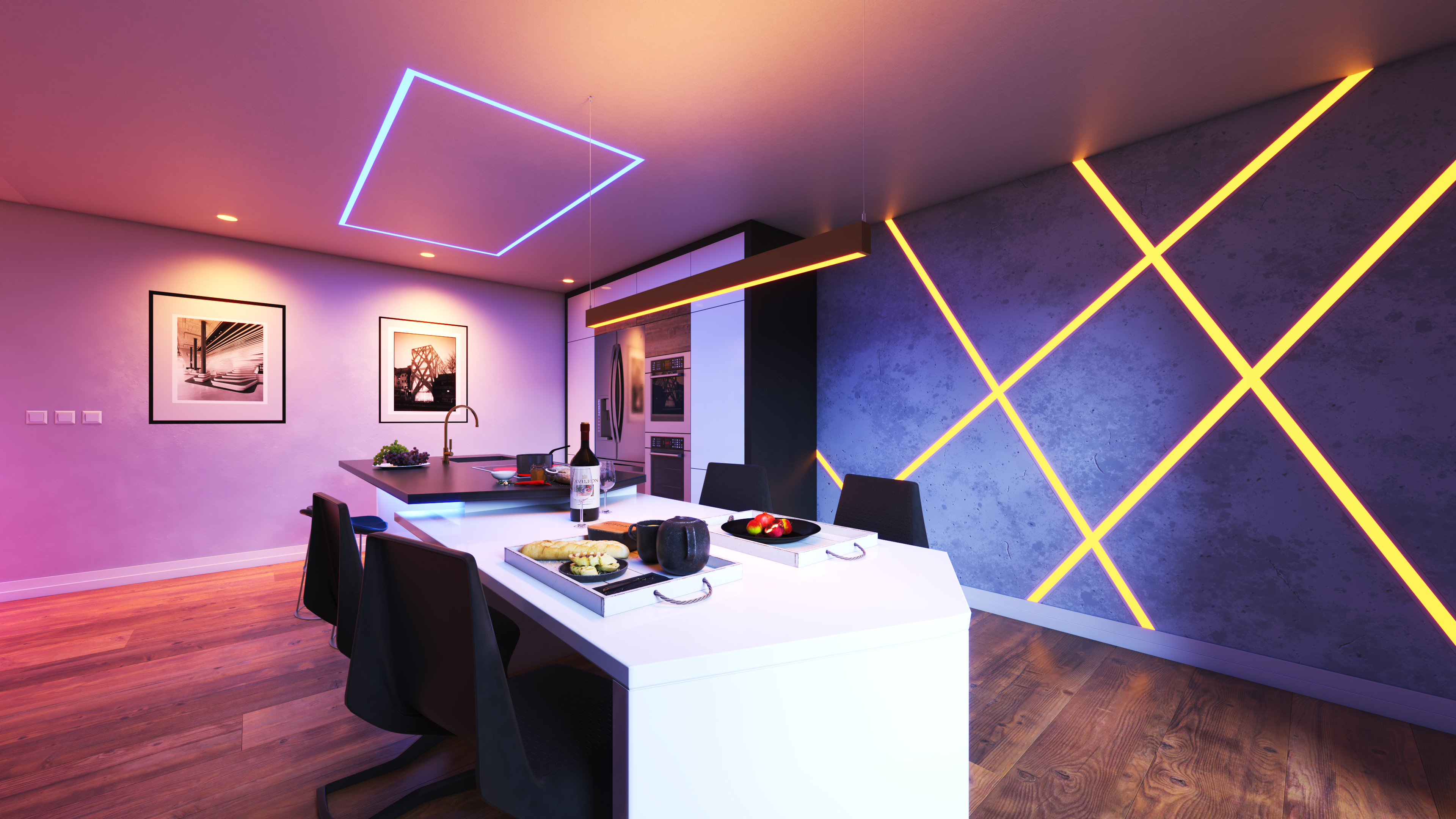 TruLine TruQuad 1A TruColor&trade; 24VDC, 5 Channel, Plaster-In LED System, RGB & Tunable White - Click to Enlarge