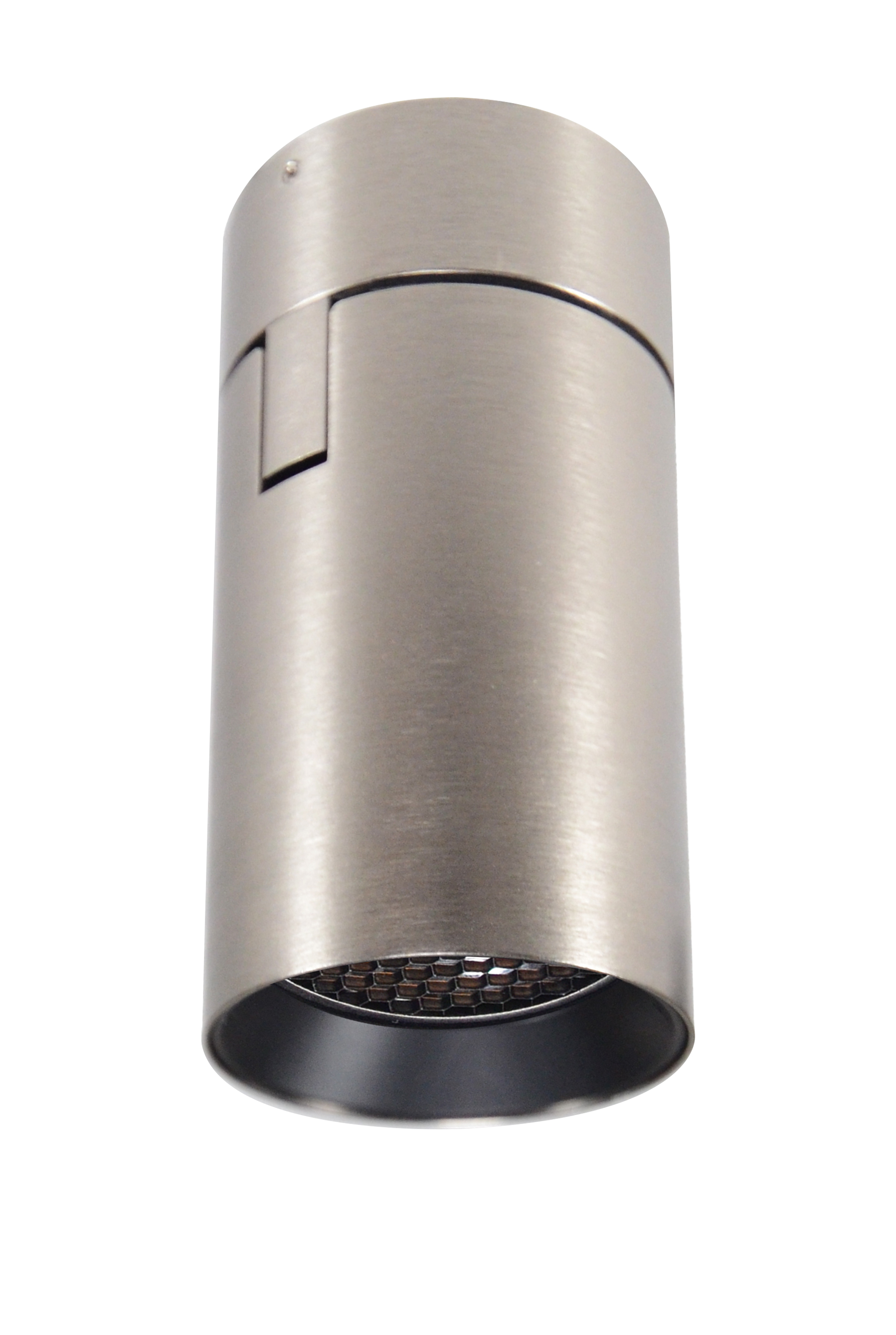 Big Shorty Adjustable Ceiling LED Ceiling Downlight, Satin Nickel, with Louver - Click to Enlarge