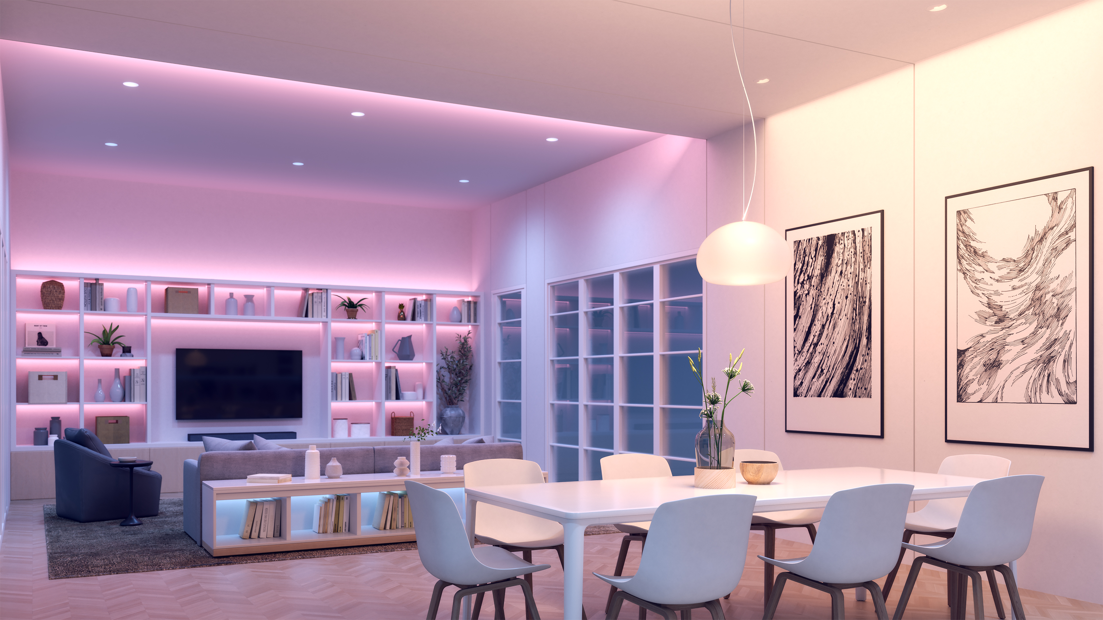 Light Channel 0.6" Recessed Millwork TruColor&trade; RGBTW, Pure Smart&trade; TruColor A21-E26-13W-RGBTW 9 Watt WI-FI Enabled Smart Lamp<br />Luca 2.7" TruColor&trade; RGBTW, TruColor&trade; RGB & Tunable White LED Strip