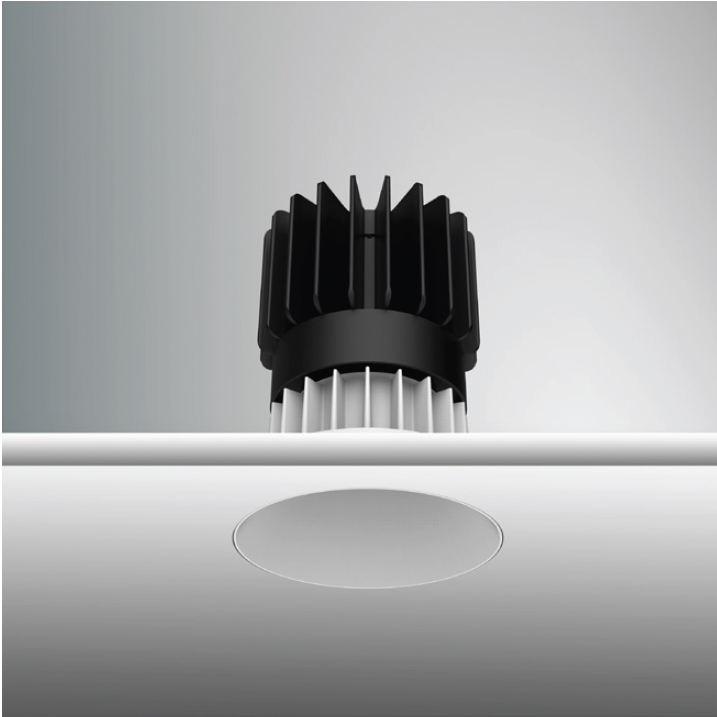 Luca 3.5" Static White 120V-277V, Recessed Fixed & Adjustable Downlights<br />Round Fixed Trimless - Click to Enlarge