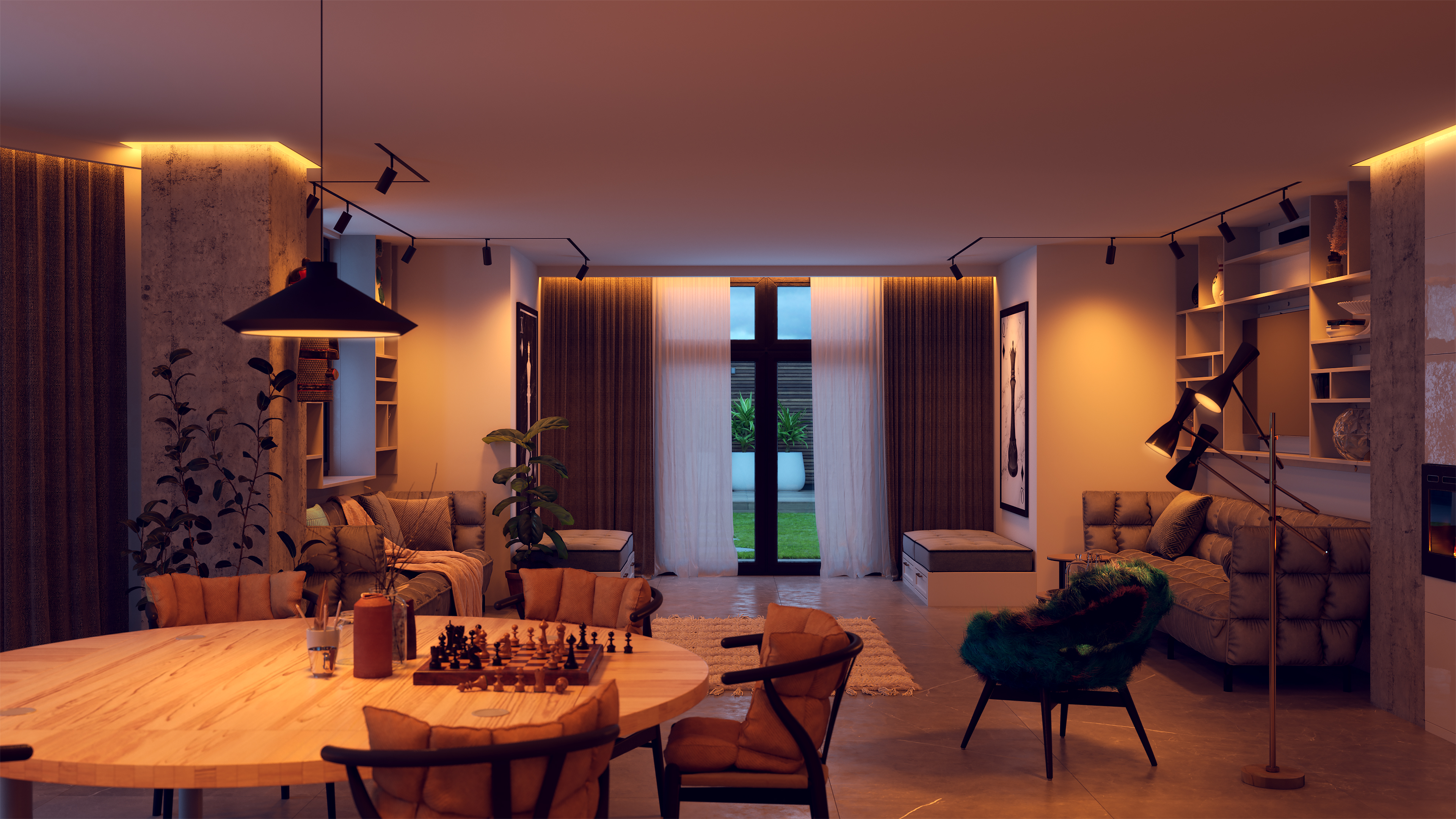 Verge Ceiling TruColor&trade; RGB & Tunable White 24VDC 5/8"<br />Drywall Plaster-In LED System, 5 Channel Control - Click to Enlarge