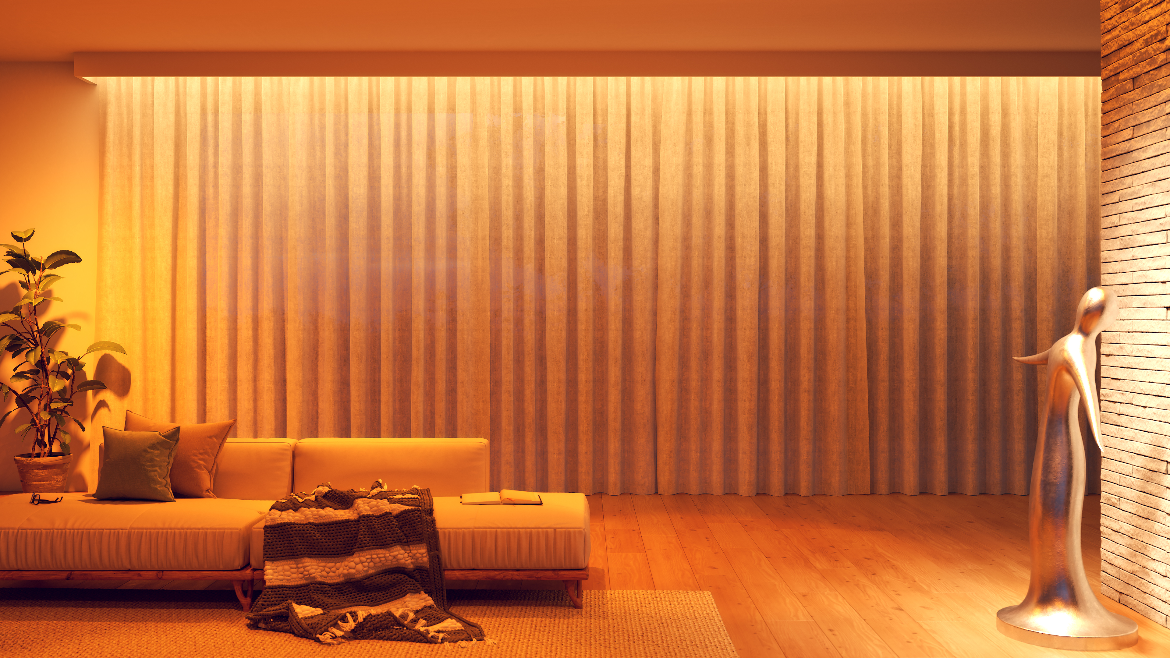 Light Channel Complete Fixture 0.6" Micro Grazer 24VDC Surface Mount 5 Channel Wireless Control, TruColor&trade; RGBTW