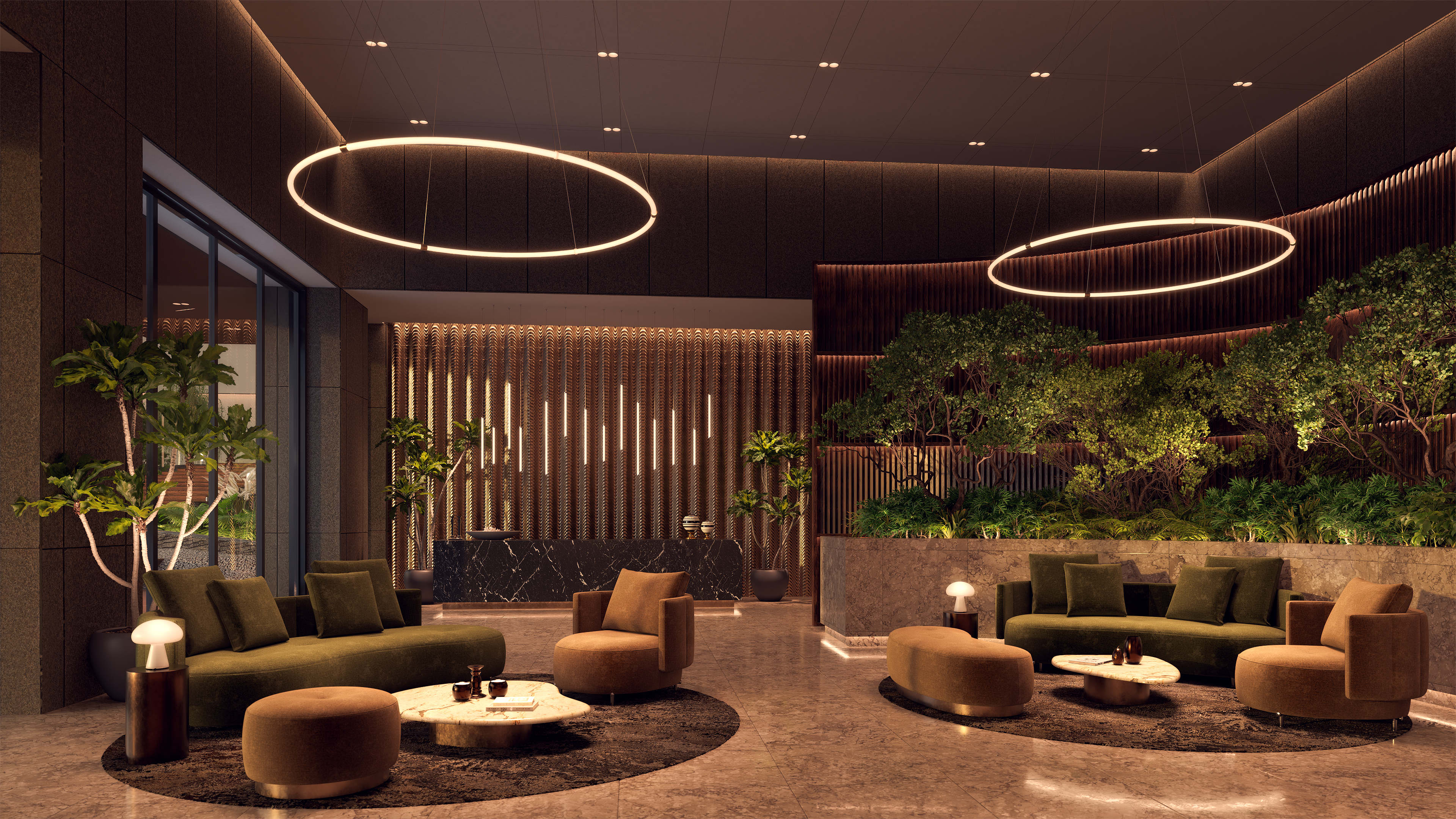 Solina 360 Hoop Pendant 24VDC With Power, Static White & Warm Dim