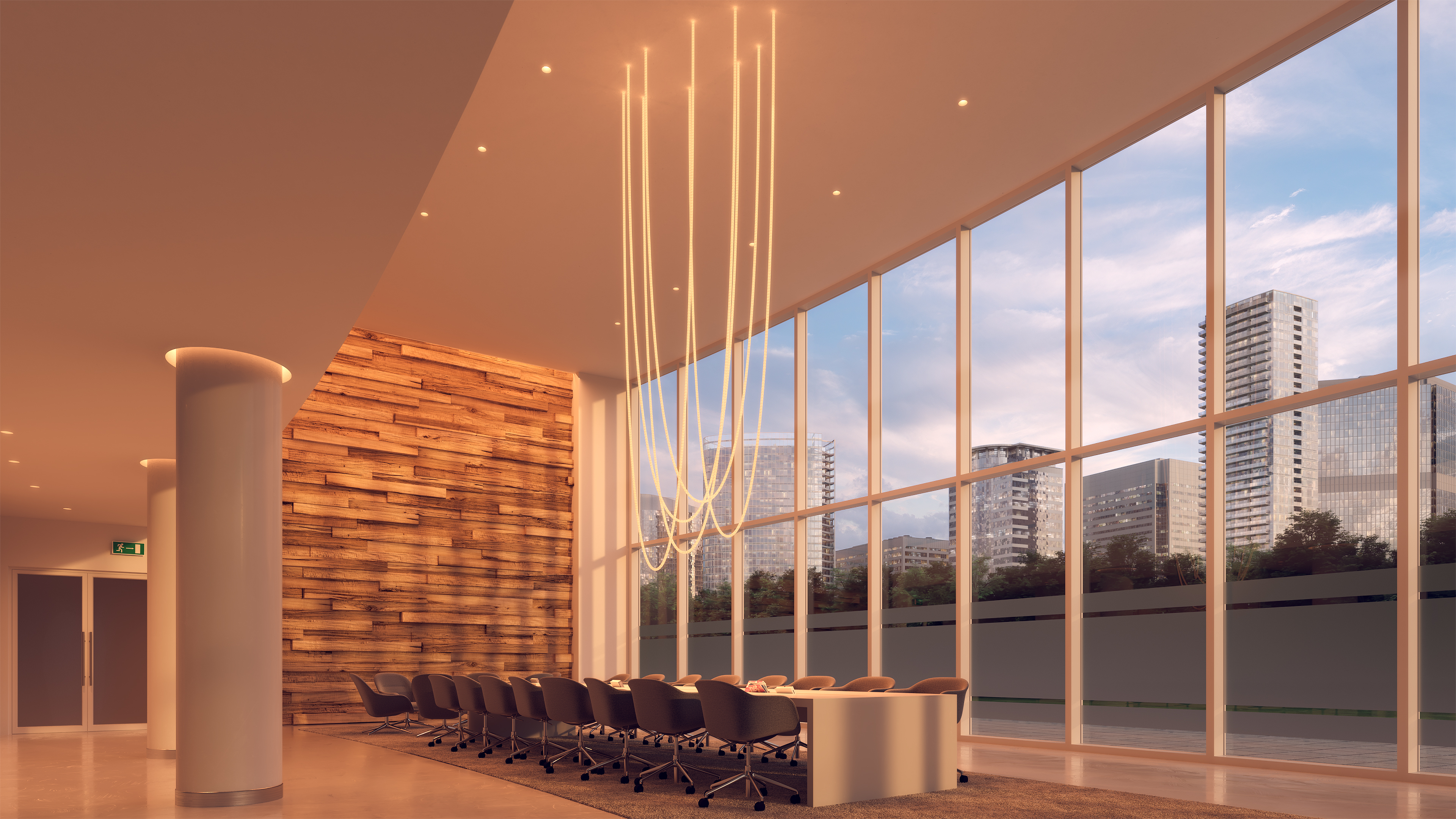 Trapeze Wave Chandelier Oval