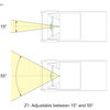 T24 Zoom Track Head LED 24VDC, Adjustable Beam Spreads - Click to Enlarge