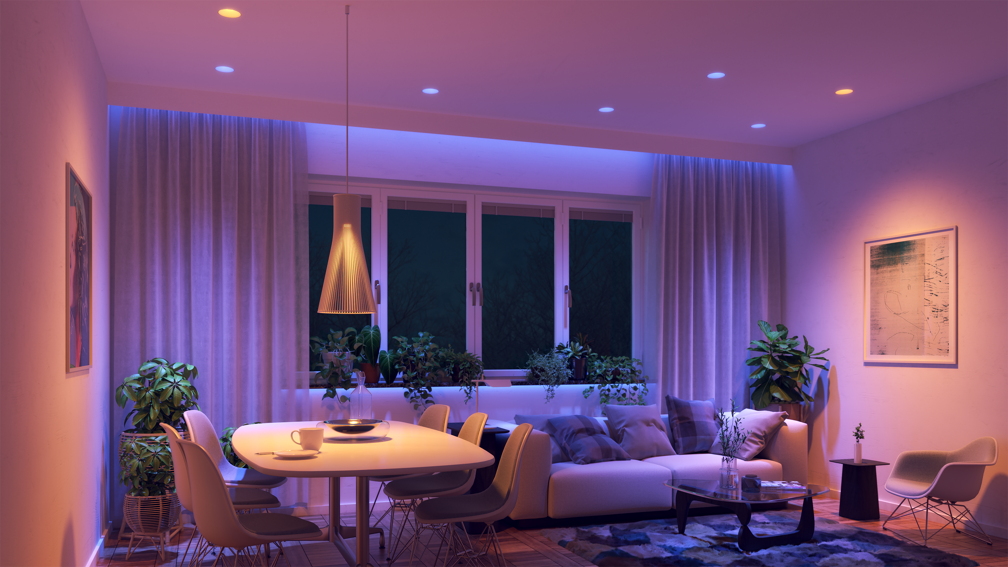 Luca 3.5" TruColor&trade; RGBTW 24V Class 2, Recessed Fixed & Adjustable Downlights - Click to Enlarge