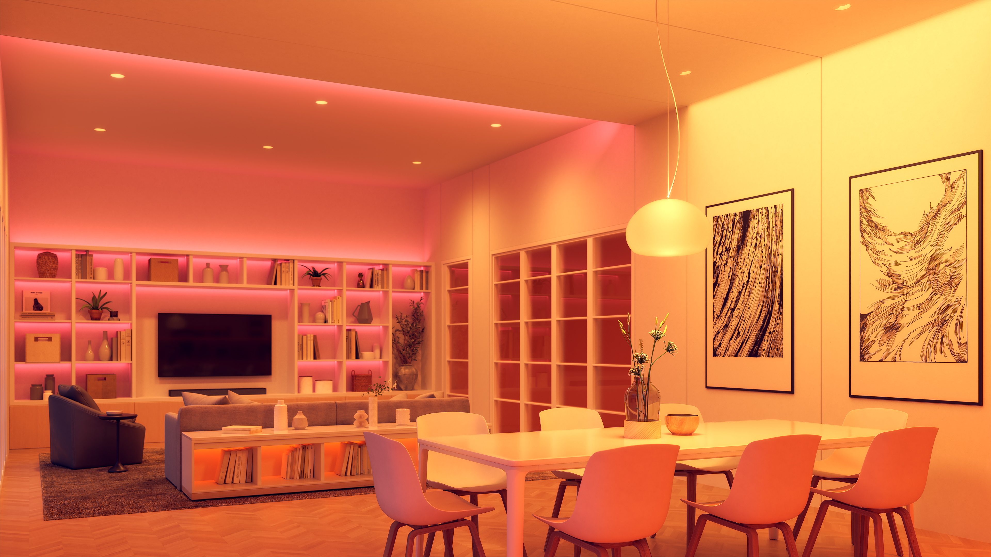 Light Channel 0.6" Recessed Millwork TruColor&trade; RGBTW, Pure Smart&trade; TruColor A21-E26-13W-RGBTW 9 Watt WI-FI Enabled Smart Lamp<br />Luca 2.7" TruColor&trade; RGBTW, TruColor&trade; RGB & Tunable White LED Strip