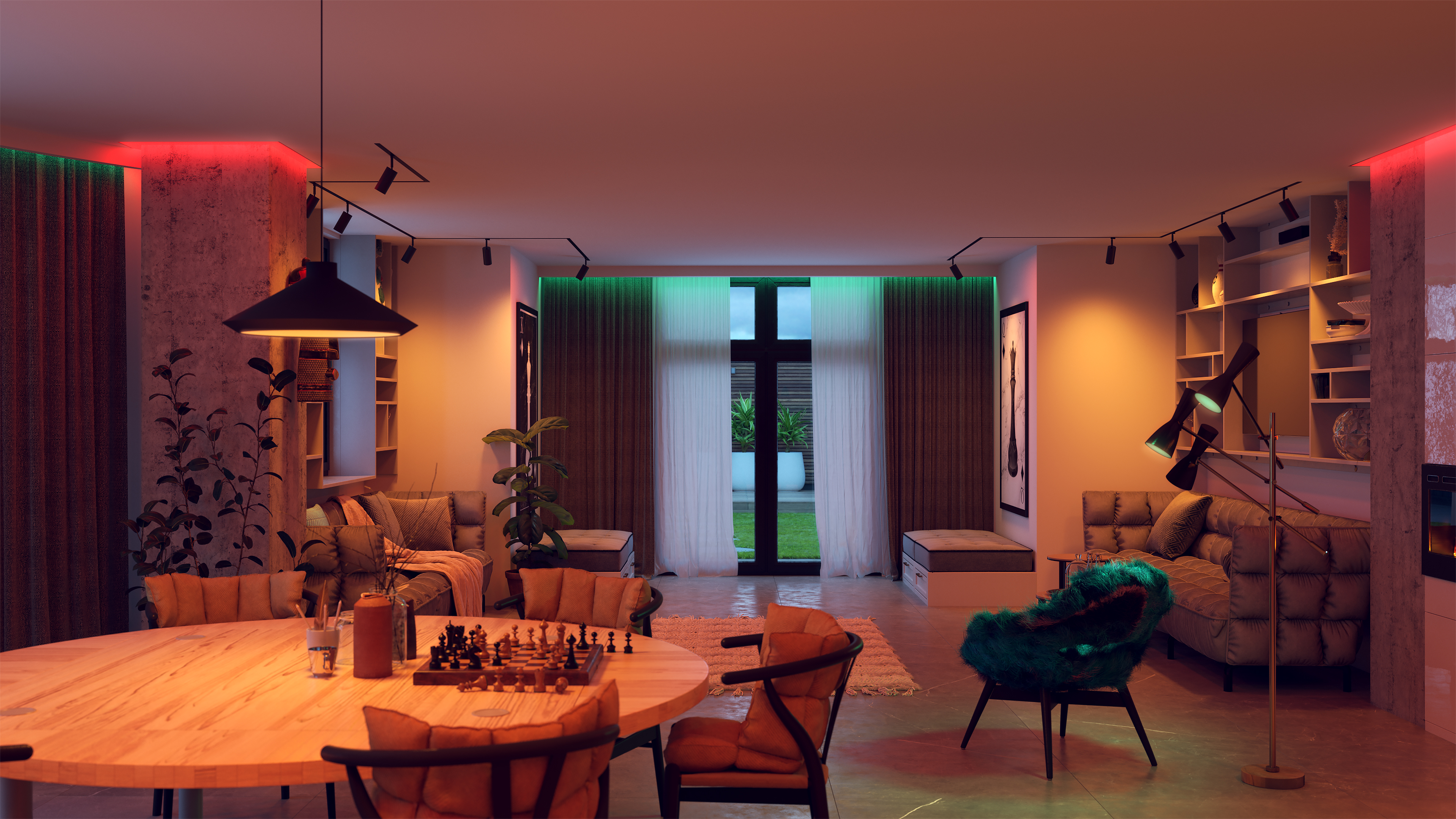 Verge Ceiling TruColor&trade; RGB & Tunable White 24VDC 5/8"<br />Drywall Plaster-In LED System, 5 Channel Control - Click to Enlarge