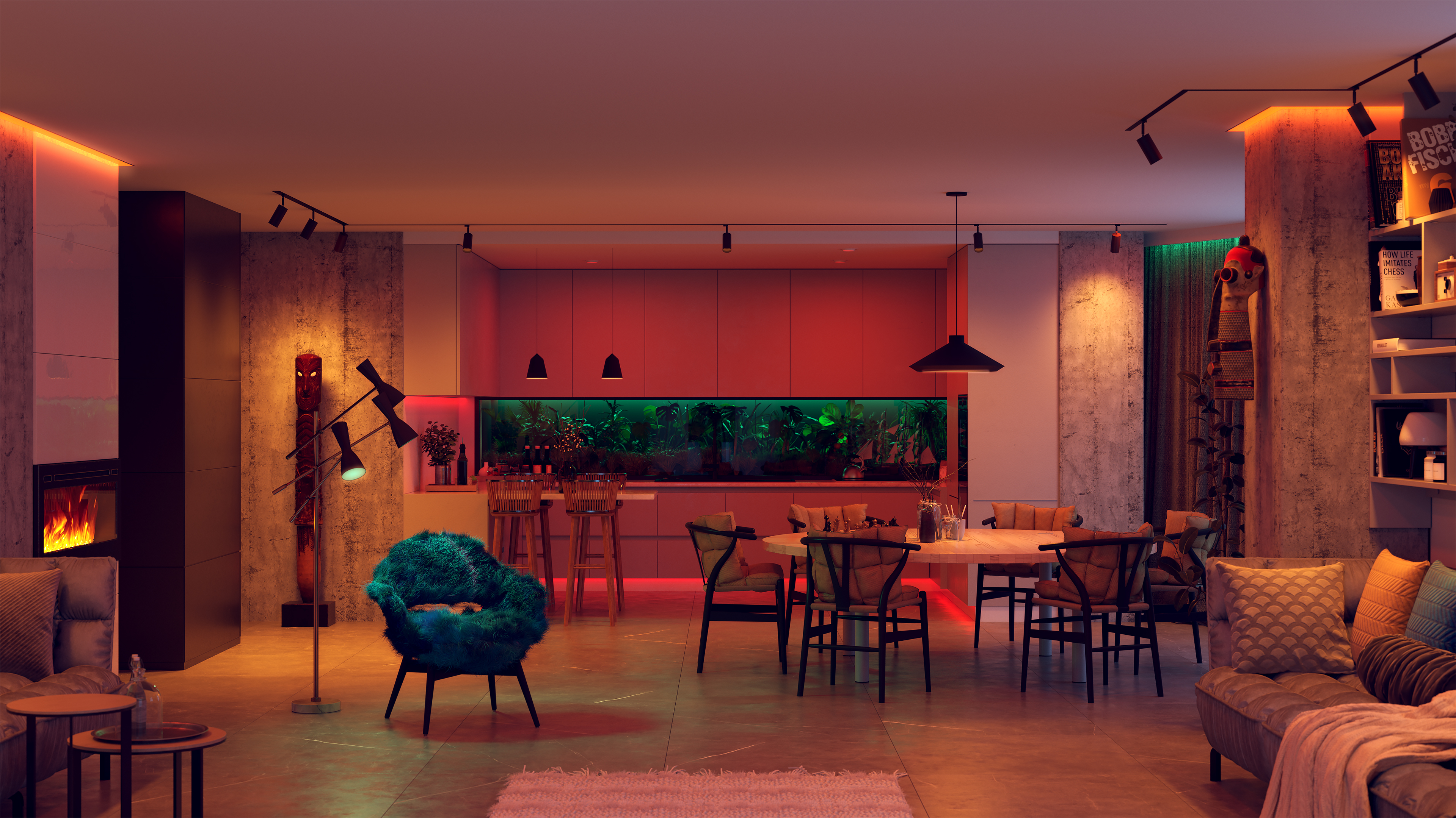 Verge Ceiling TruColor&trade; RGB & Tunable White 24VDC 5/8"<br />Drywall Plaster-In LED System, 5 Channel Control - Click to Enlarge