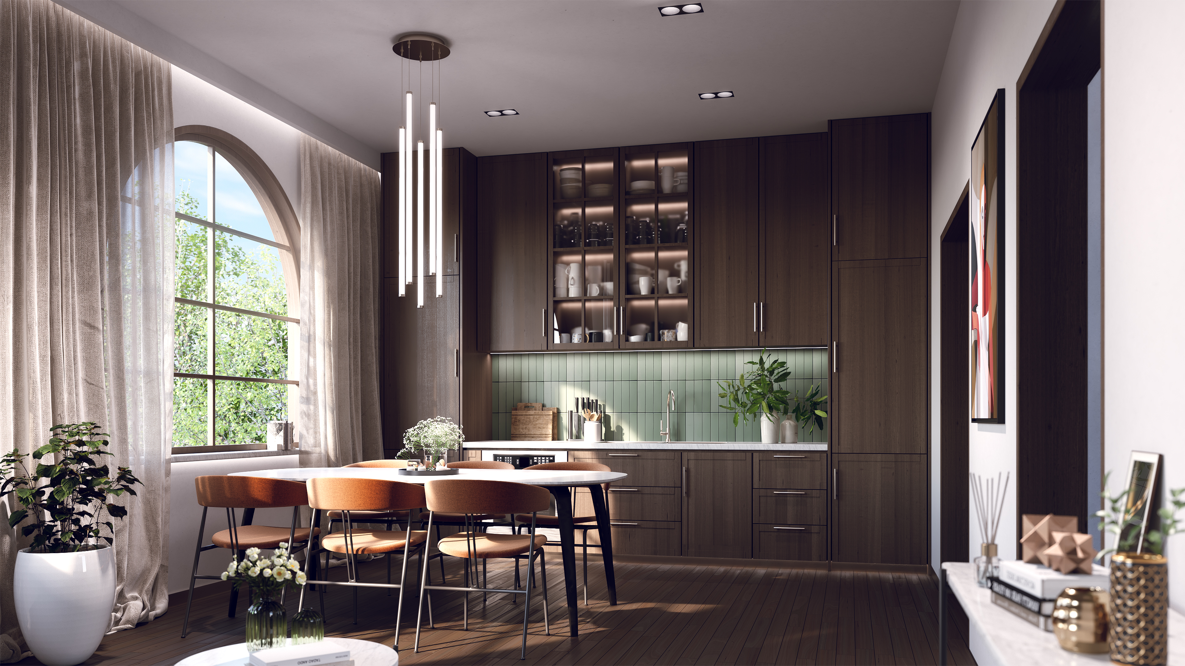 Solina 360 Multipoint TruColor RGBTW 24VDC, Vertical Pendant, Power In Canopy - Click to Enlarge