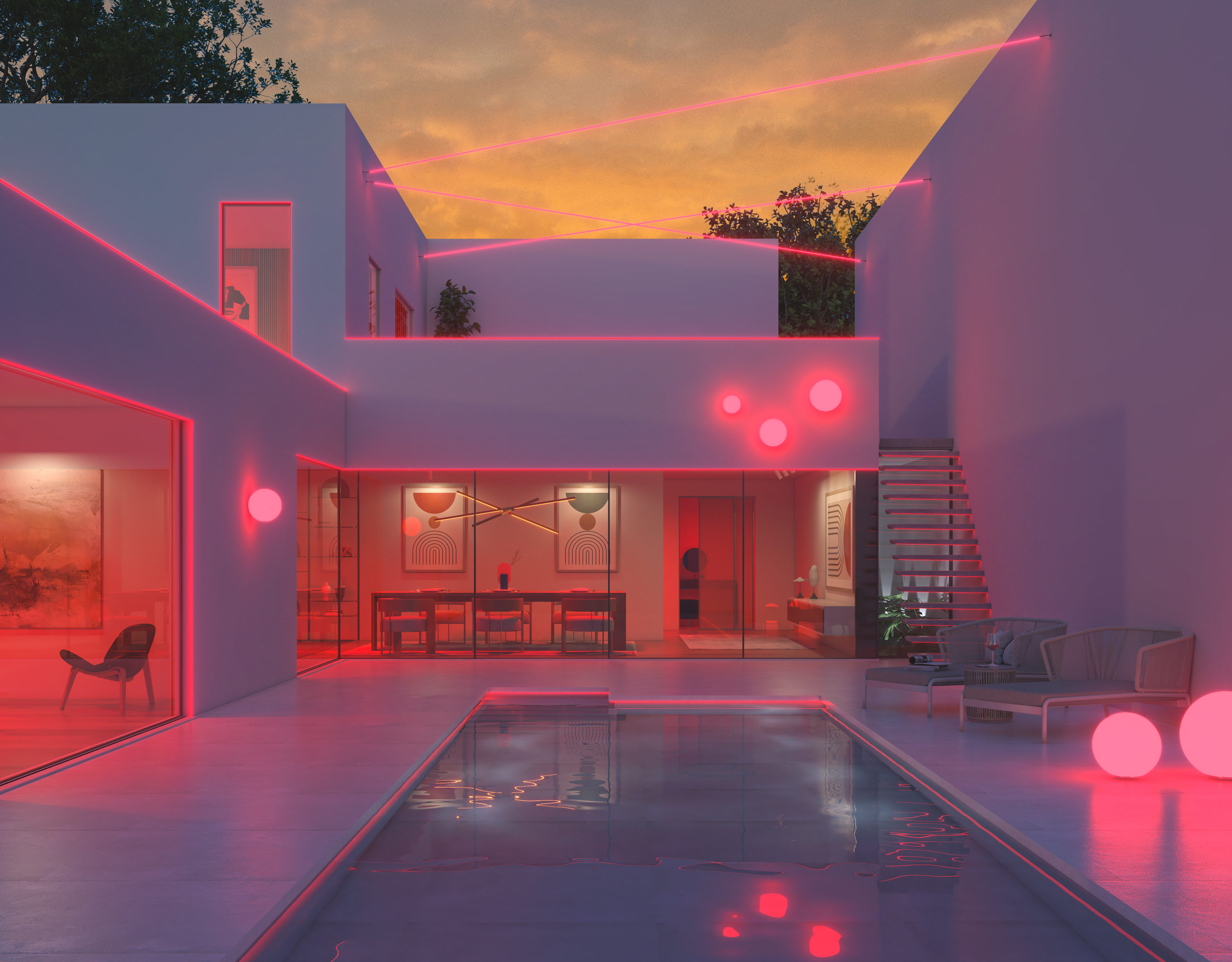 Outdoor/Wet Location LED Lazer Strip 24VDC, Monochromatic Color