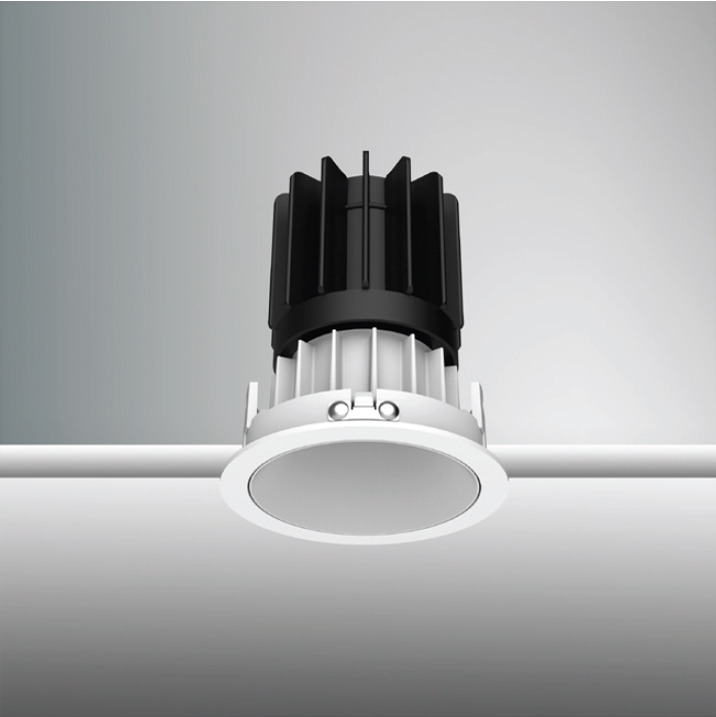 Luca 2.7" Static White 120V-277V, Recessed Fixed & Adjustable Downlights<br />Round Fixed Trim - Click to Enlarge