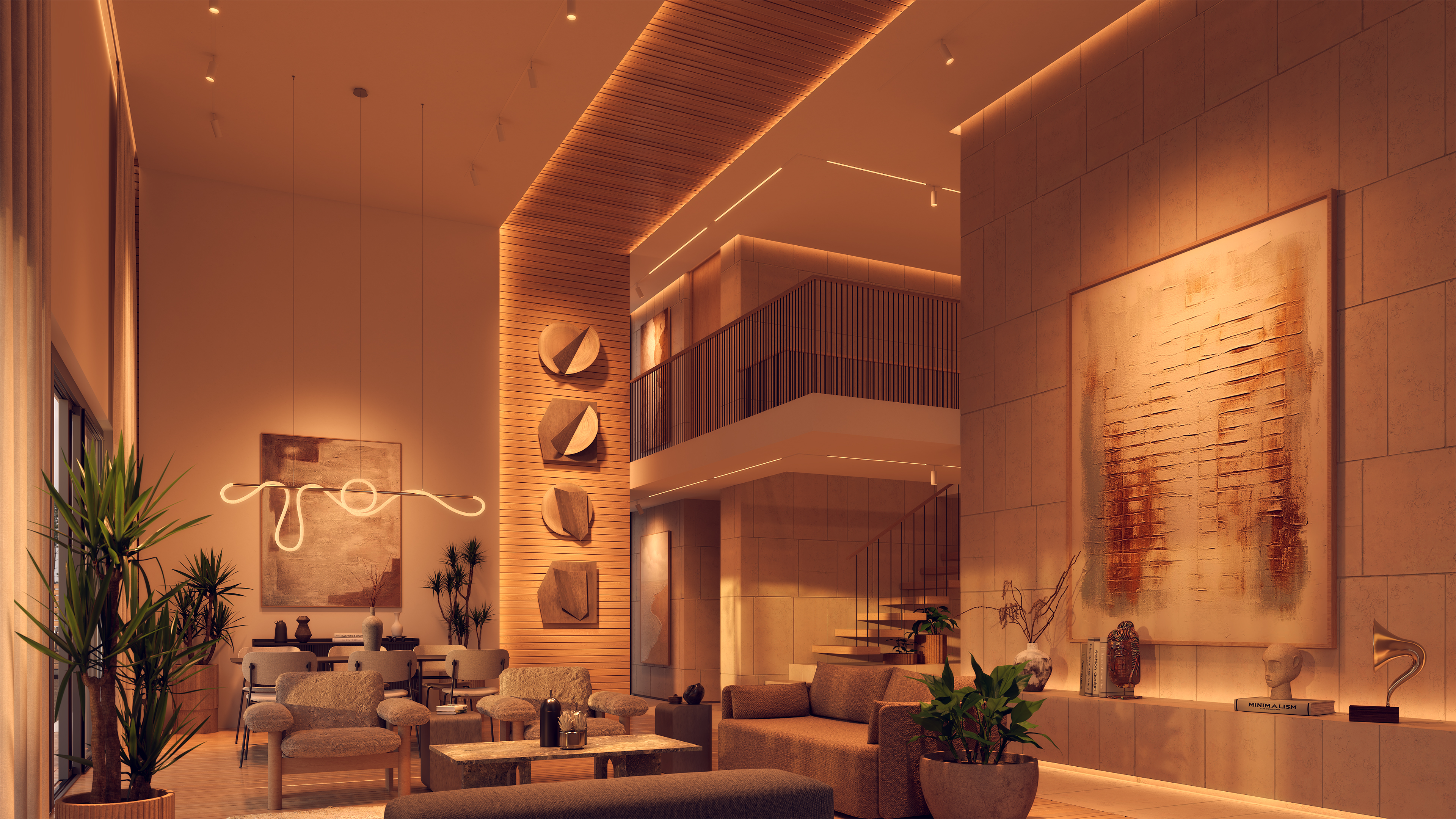 Flow Pipe Suspension Static White & Warm Dim 24VDC, Center Feed With Power - Click to Enlarge