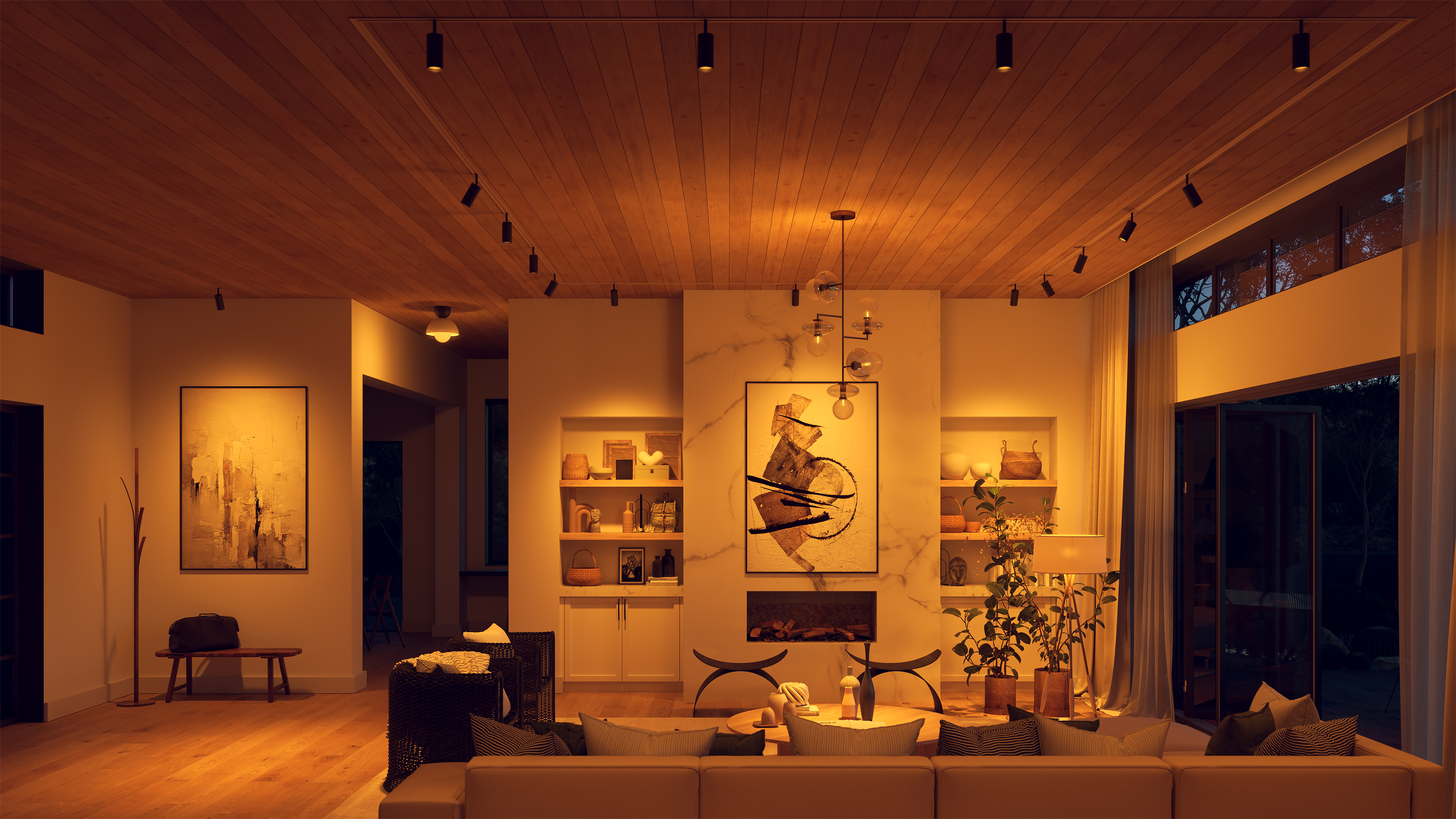 TruTrack Trim Magnetic, Light Channel .6 Millwork, A19 Pure Smart Bulb