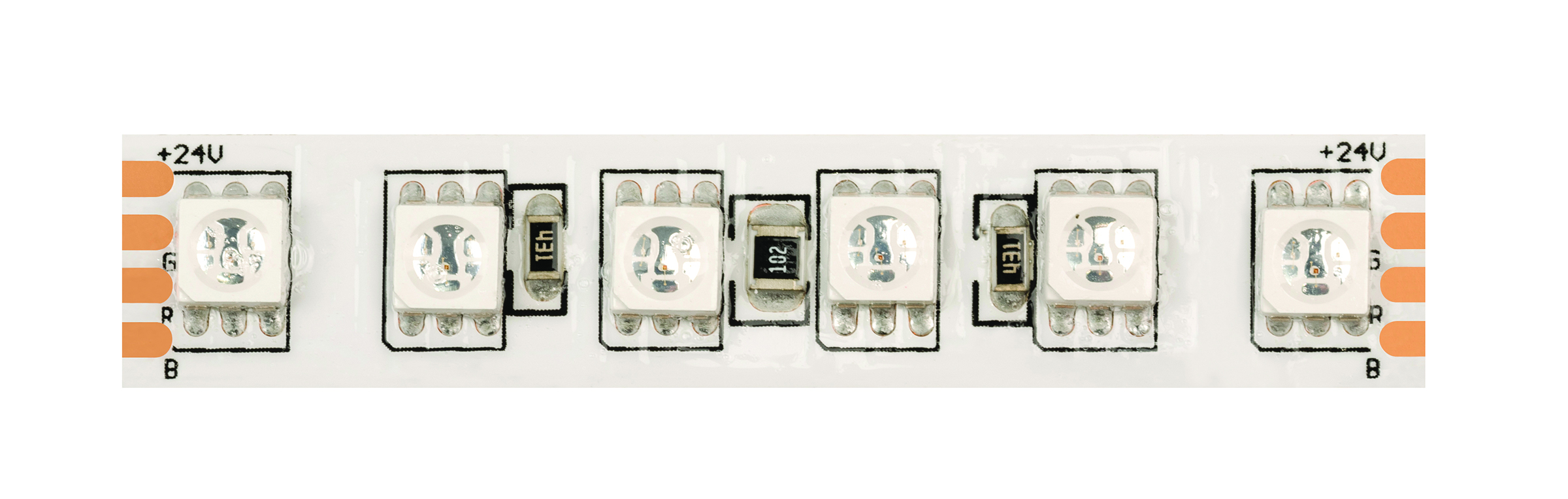 Soft Strip, RGB 24VDC With Pins, Soldered Leads Or Snap & Light Connectors - Click to Enlarge