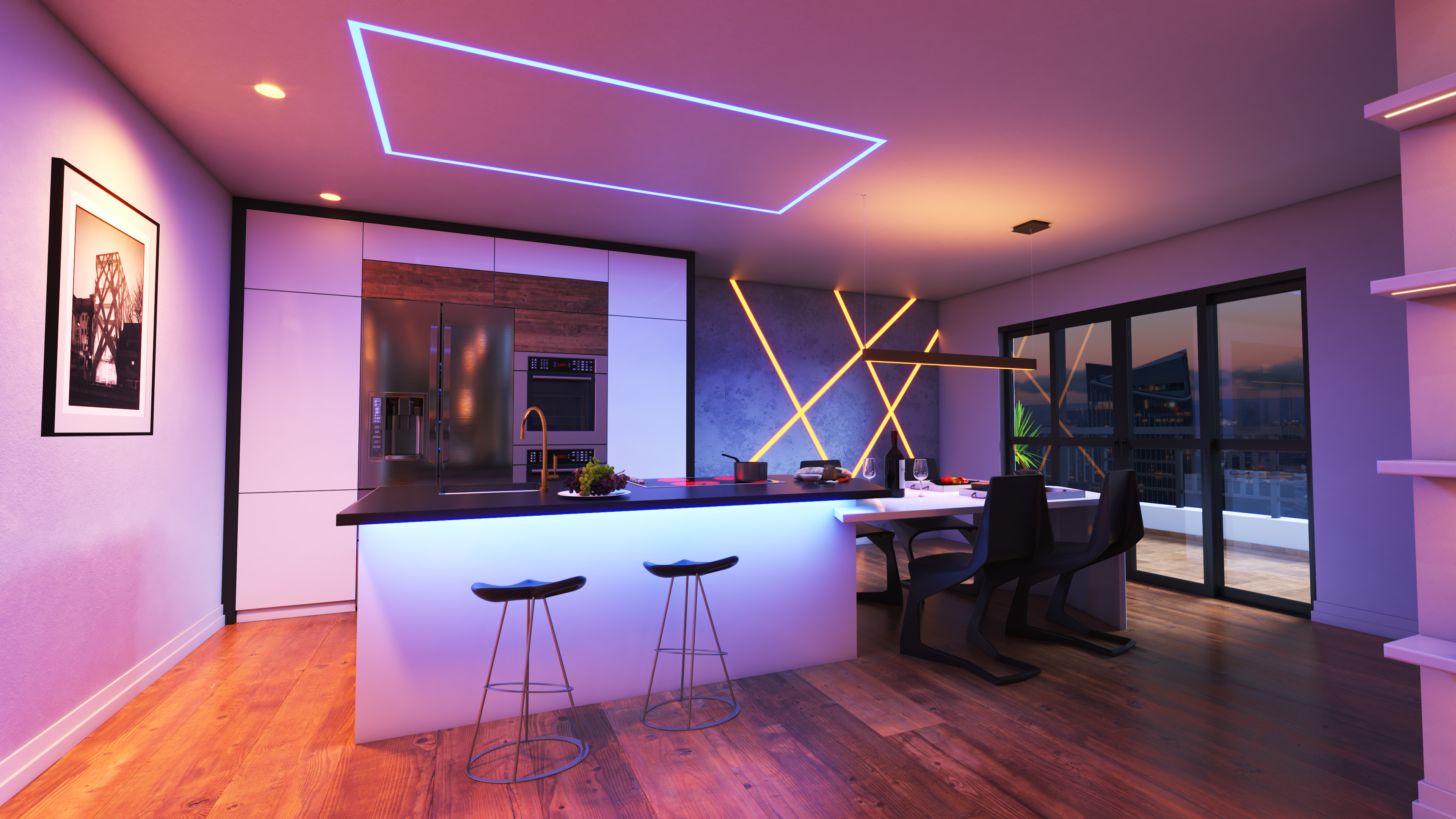 TruLine TruQuad 1A TruColor&trade; 24VDC, 5 Channel, Plaster-In LED System, RGB & Tunable White - Click to Enlarge
