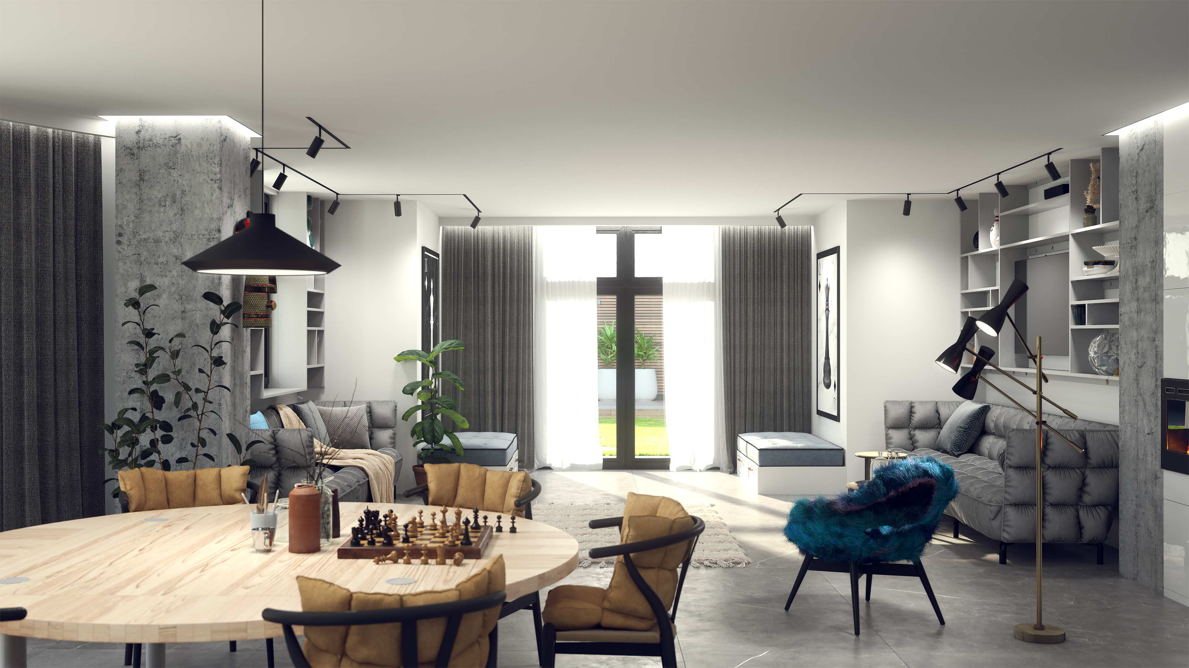 T24M Tubo Large 2-Circuit Magnetic Track Head 24VDC Integrated LED,<br />Static White & Warm Dim Technology - Click to Enlarge