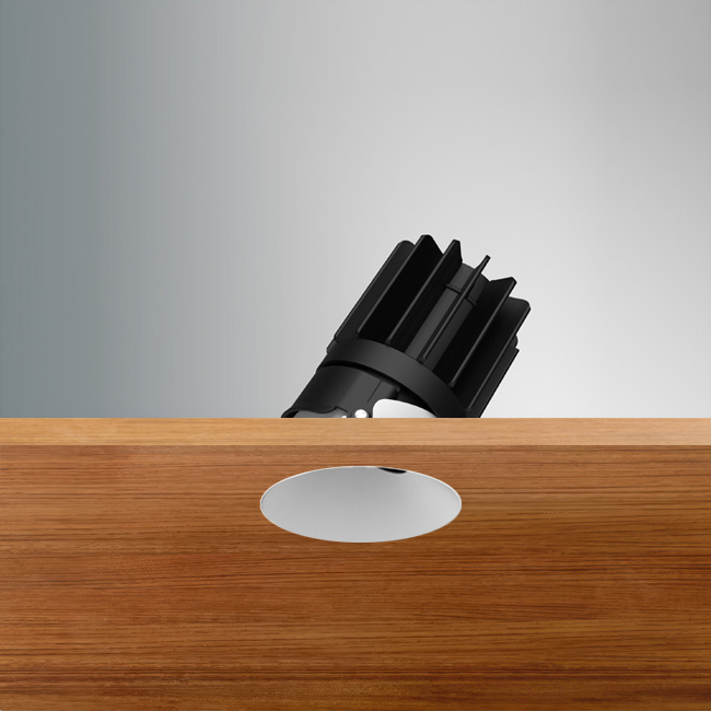 Luca 2.7" Static White 120V-277V, Recessed Fixed & Adjustable Downlights<br />Round, Adjustable, Trimless, Millwork - Click to Enlarge