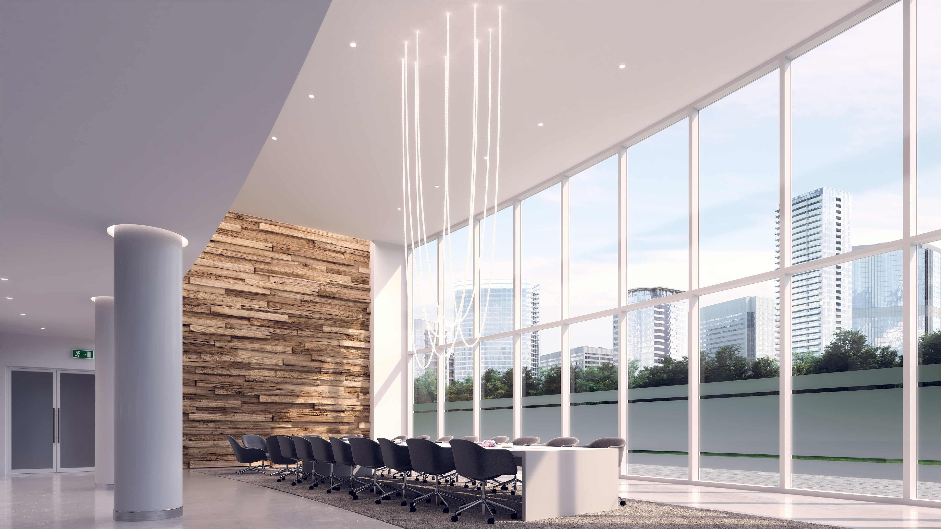 Trapeze Wave Chandelier Oval 24VDC, Static White, Warm Dim, Tunable White, & TruColor - Click to Enlarge