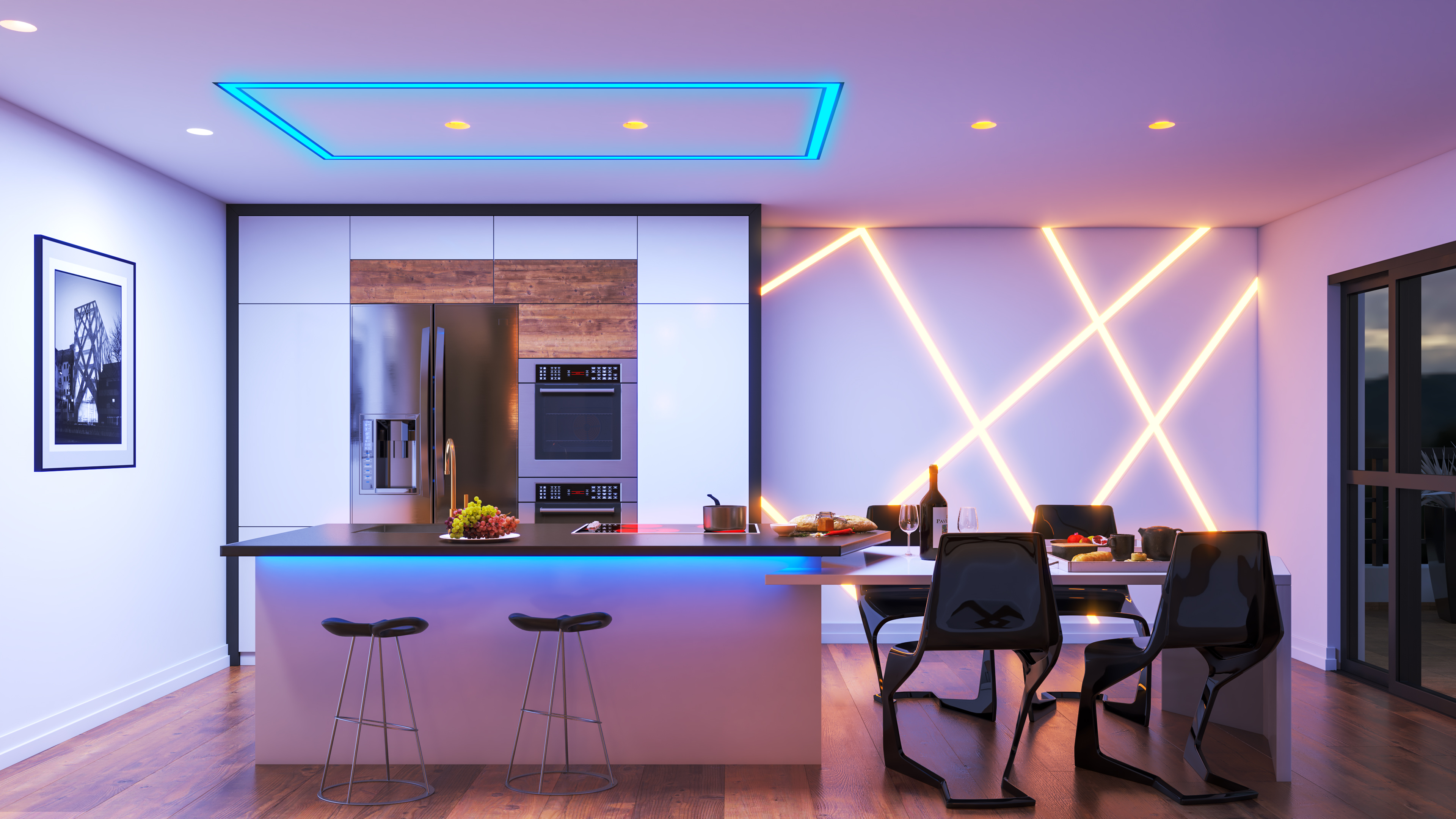 TruLine TruQuad 1A TruColor&trade; 24VDC, 5 Channel, Plaster-In LED System, RGB & Tunable White - Click to Enlarge