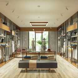 Glide Wood Up & Downlight MIYO Square With Lit Corners 24VDC Make-It-Your-Own Suspension, Tunable White