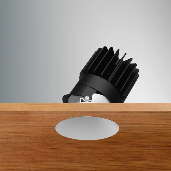 Luca 3.5" Static White 120V-277V, Recessed Fixed & Adjustable Downlights<br />Round, Adjustable, Trimless, Millwork - Click to Enlarge