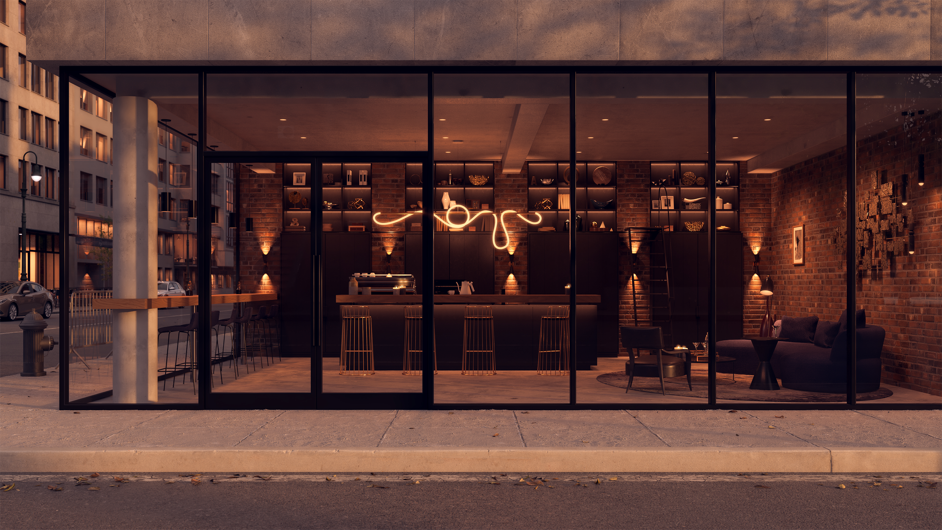 Flow Pipe Suspension Static White & Warm Dim 24VDC, Center Feed With Power - Click to Enlarge