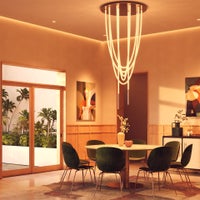 Trapeze Pirouette Chandelier Round With Canopy 24VDC, Static White, Warm Dim, Tunable White, & TruColor