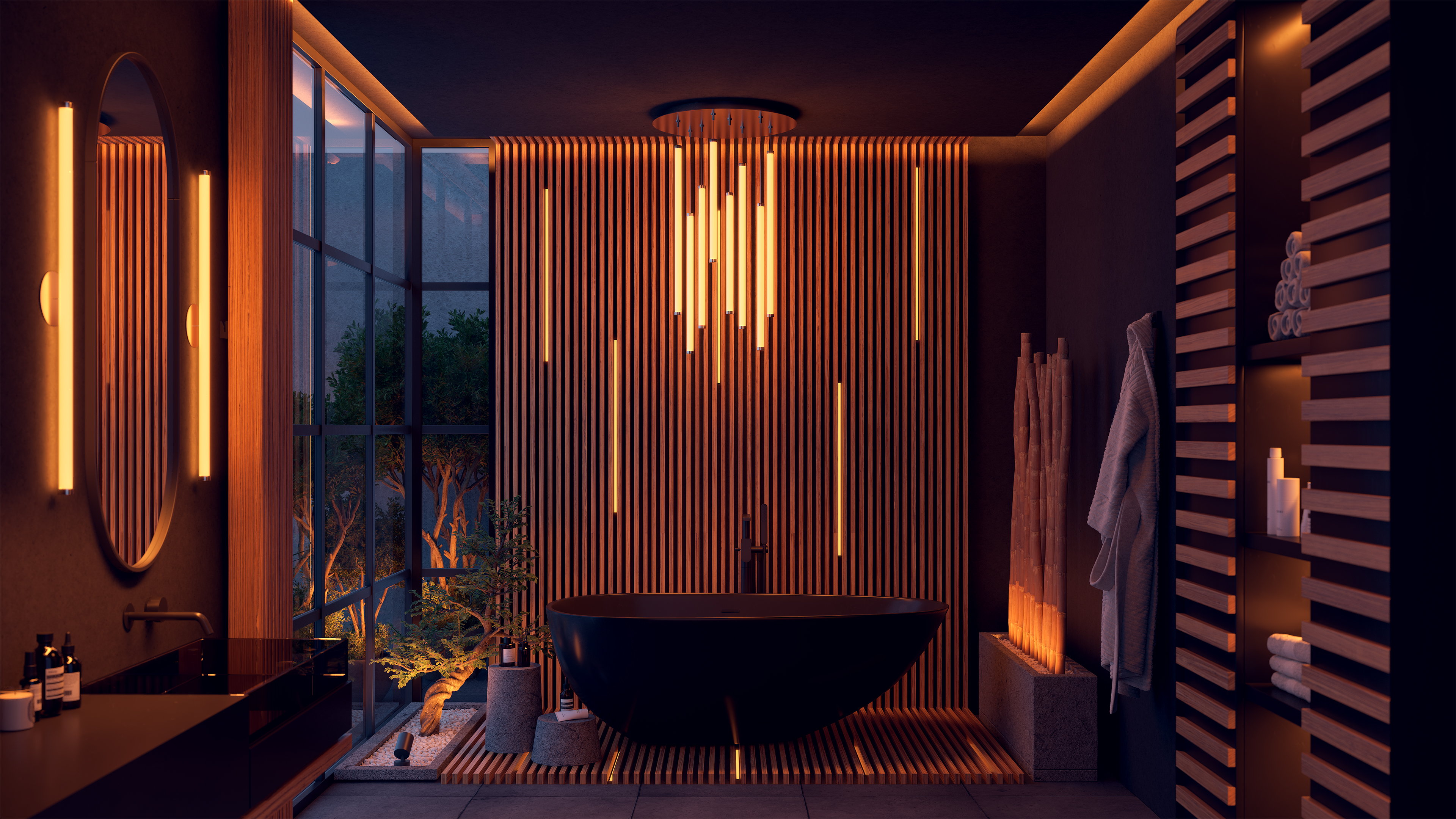 Solina 360 Wall/Vanity 24VDC, Static White & Warm Dim - Click to Enlarge