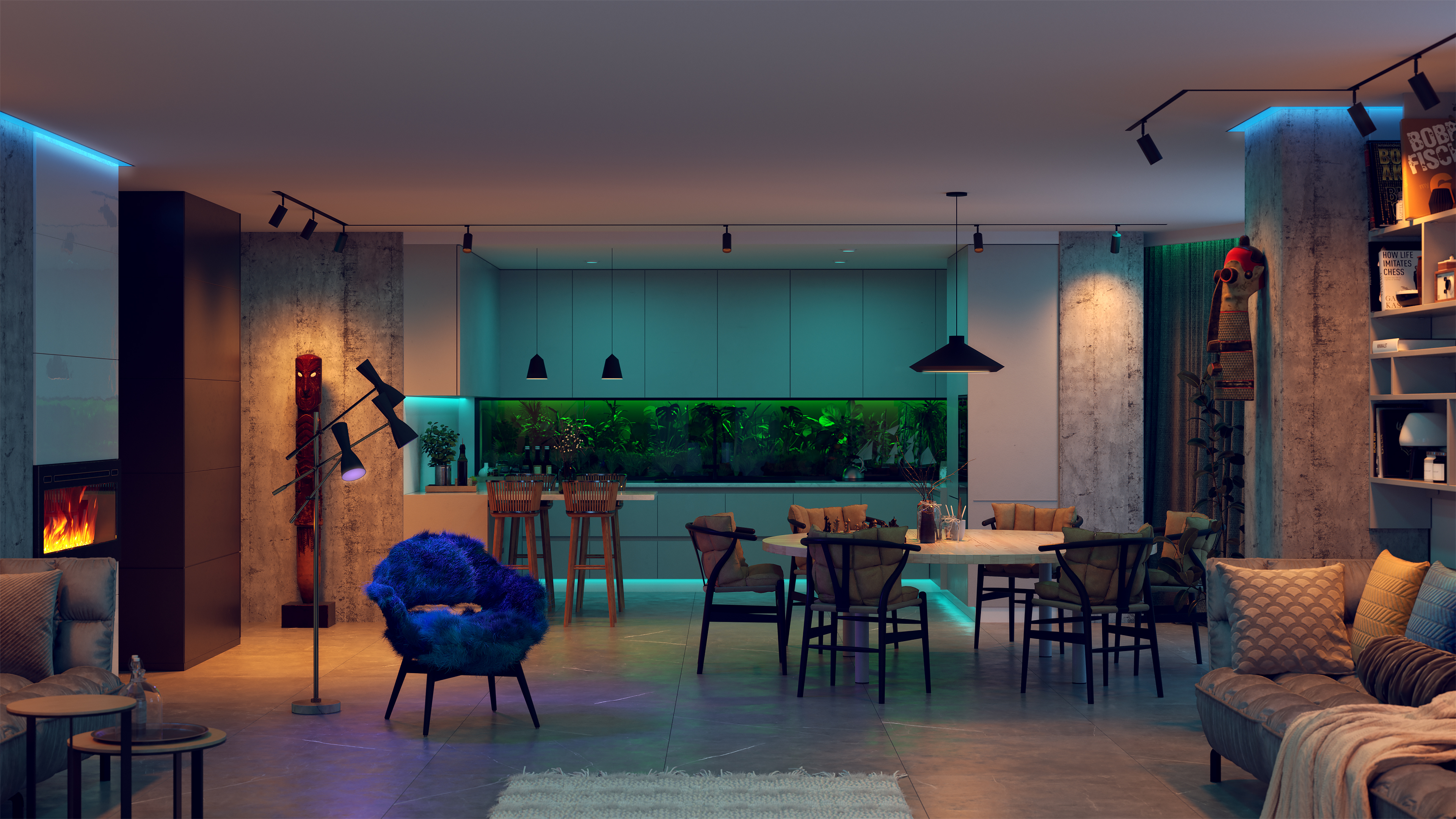 Verge Ceiling TruColor&trade; RGB & Tunable White 24VDC 5/8"<br />Drywall Plaster-In LED System, 5 Channel Control - Click to Enlarge