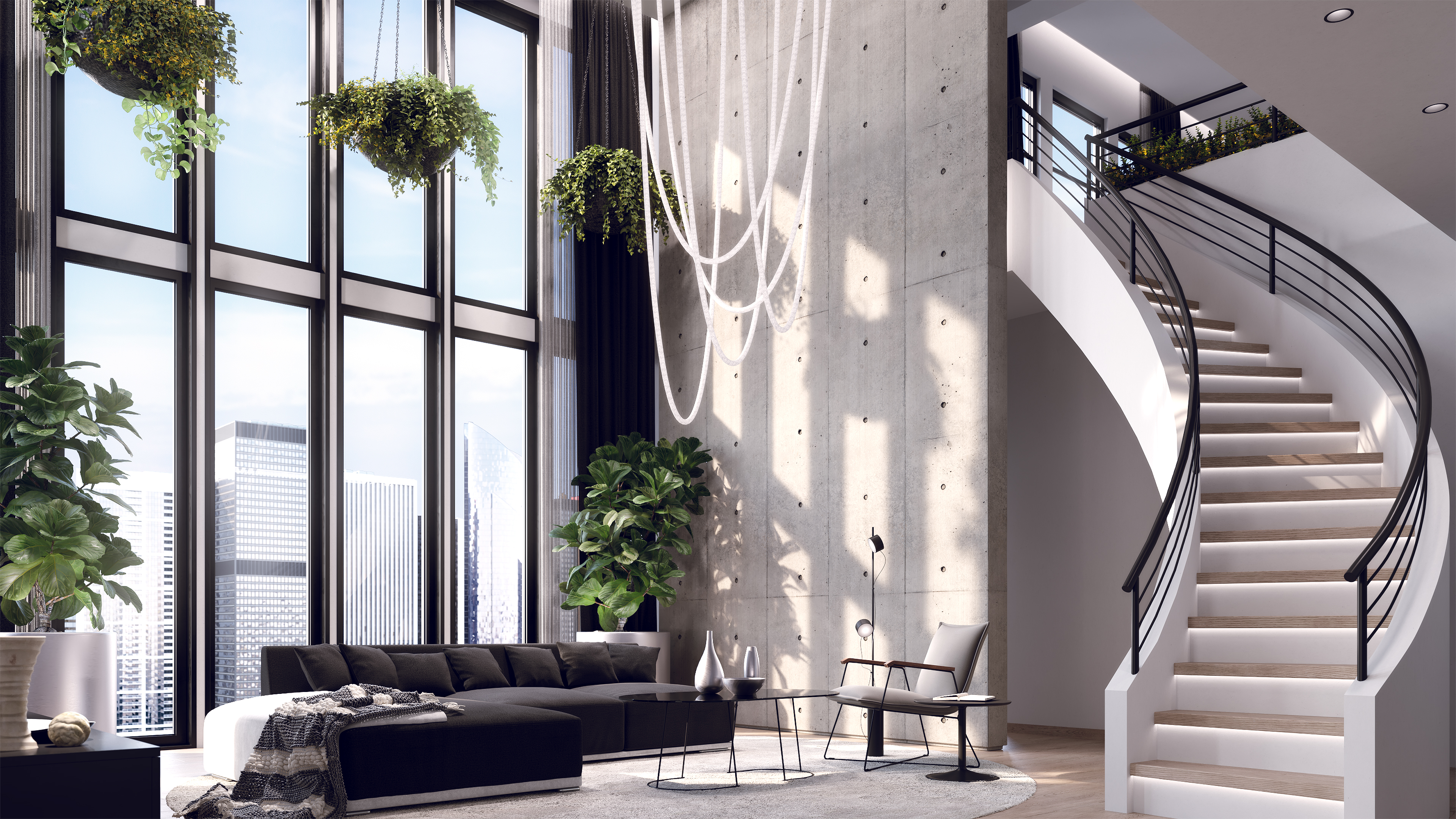 Trapeze Wave Chandelier Oval 24VDC, Static White, Warm Dim, Tunable White, & TruColor - Click to Enlarge