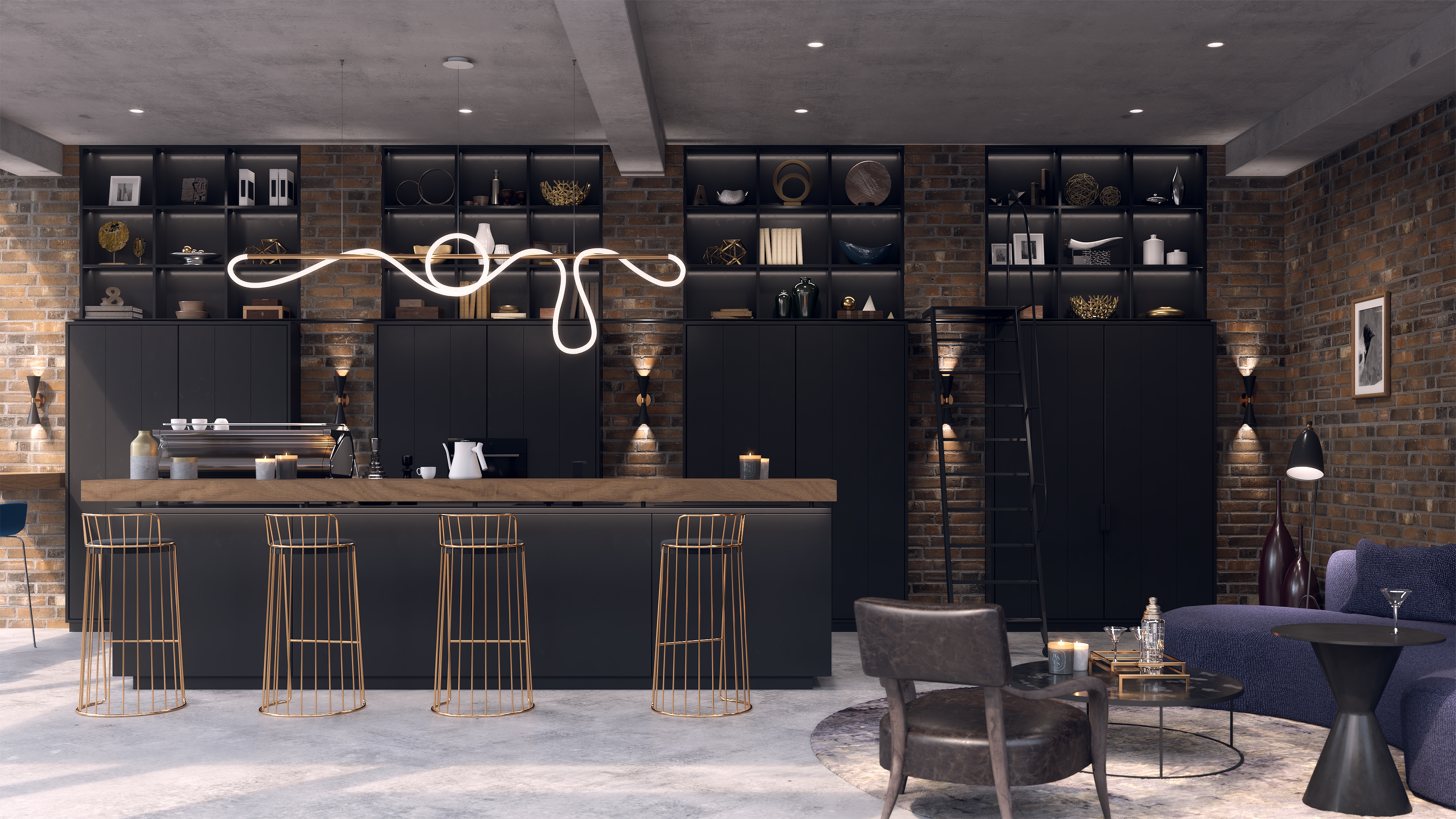 Flow Pipe Suspension Static White & Warm Dim 24VDC, Center Feed With Power - Click to Enlarge