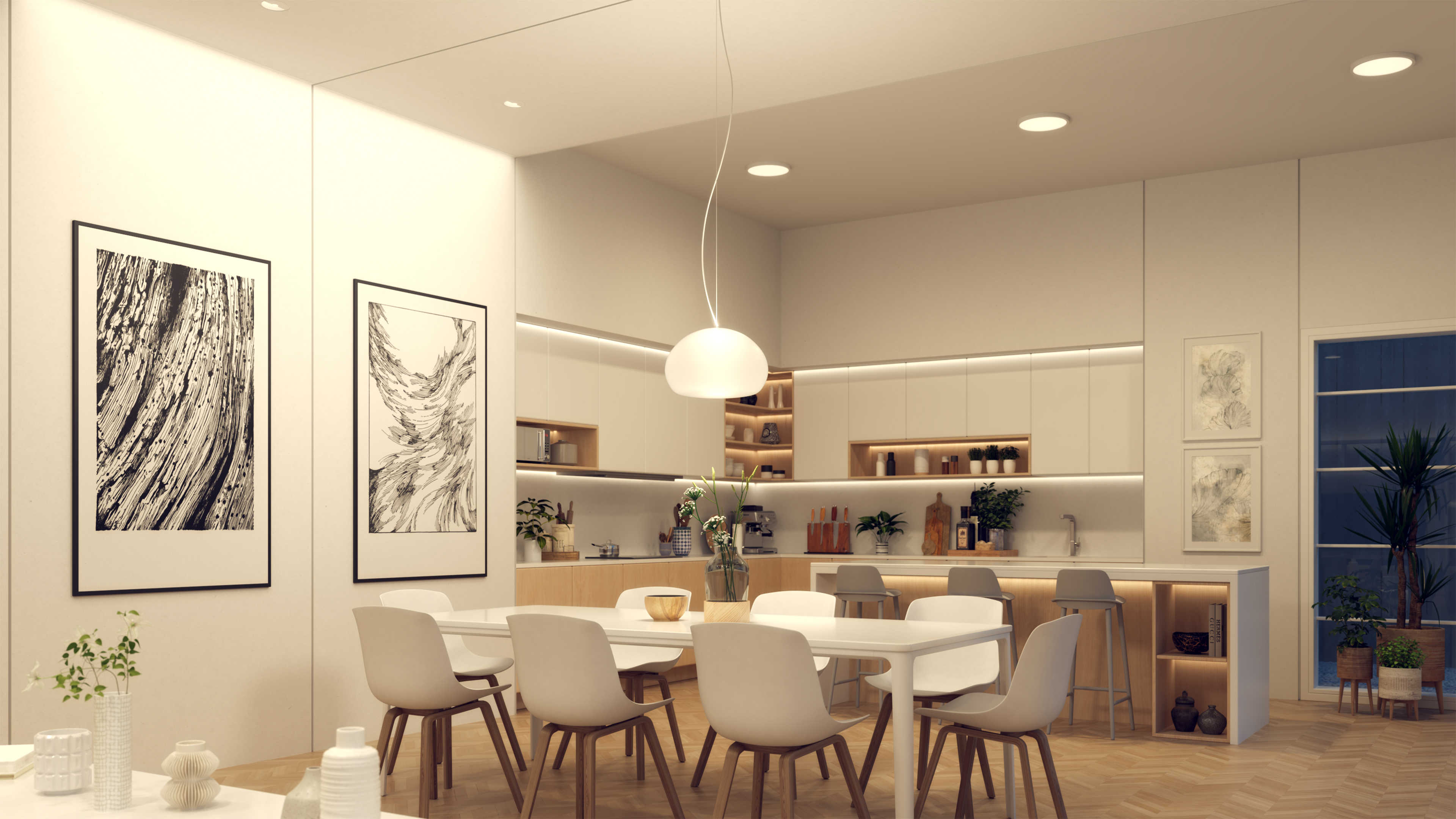 Luca 3.5" Warm Dim 120V-277V, Recessed Wall Wash Downlights - Click to Enlarge