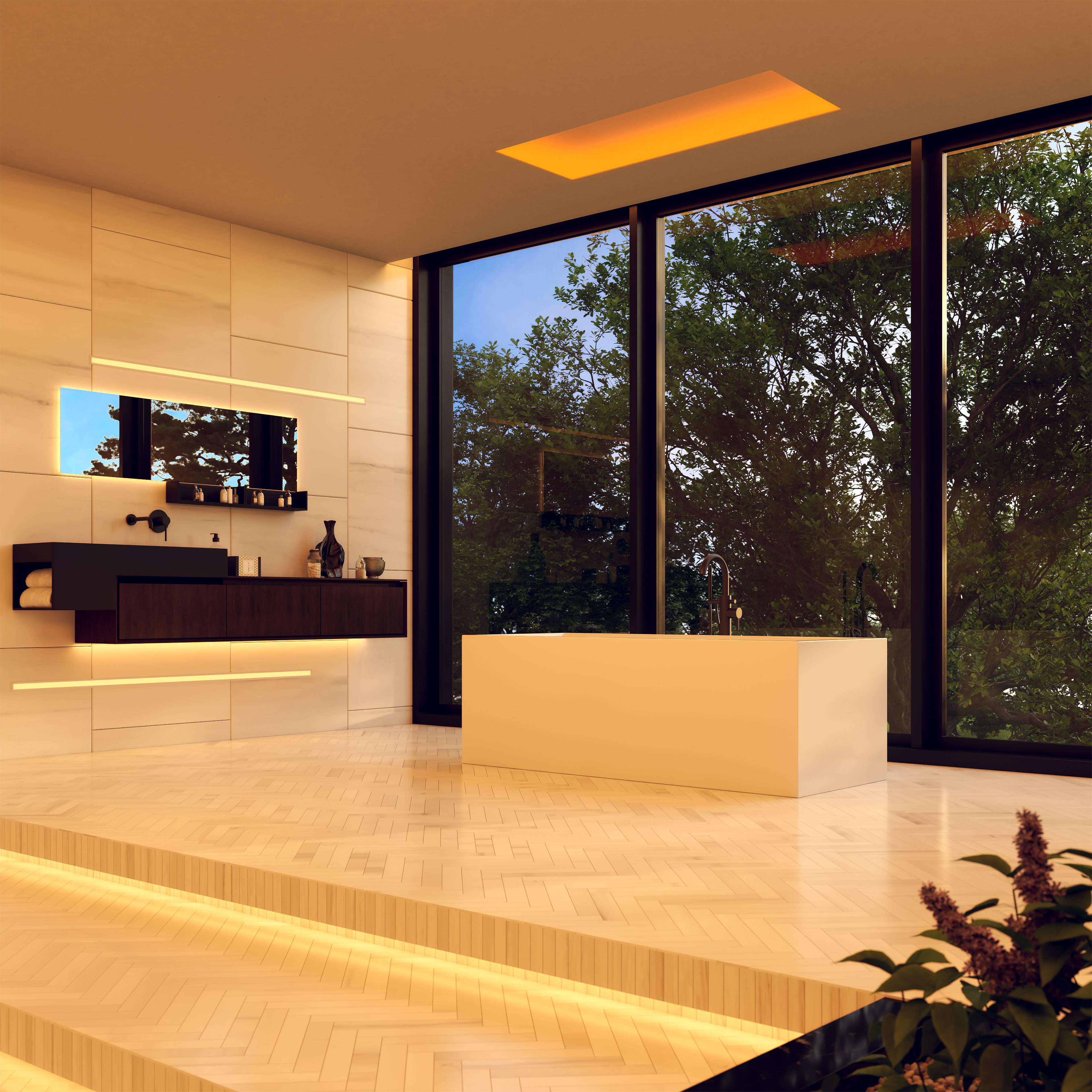 TruLine Trim 1.6A TruColor&trade; RGBTW 24VDC, 5/8" Recessed LED System - Click to Enlarge