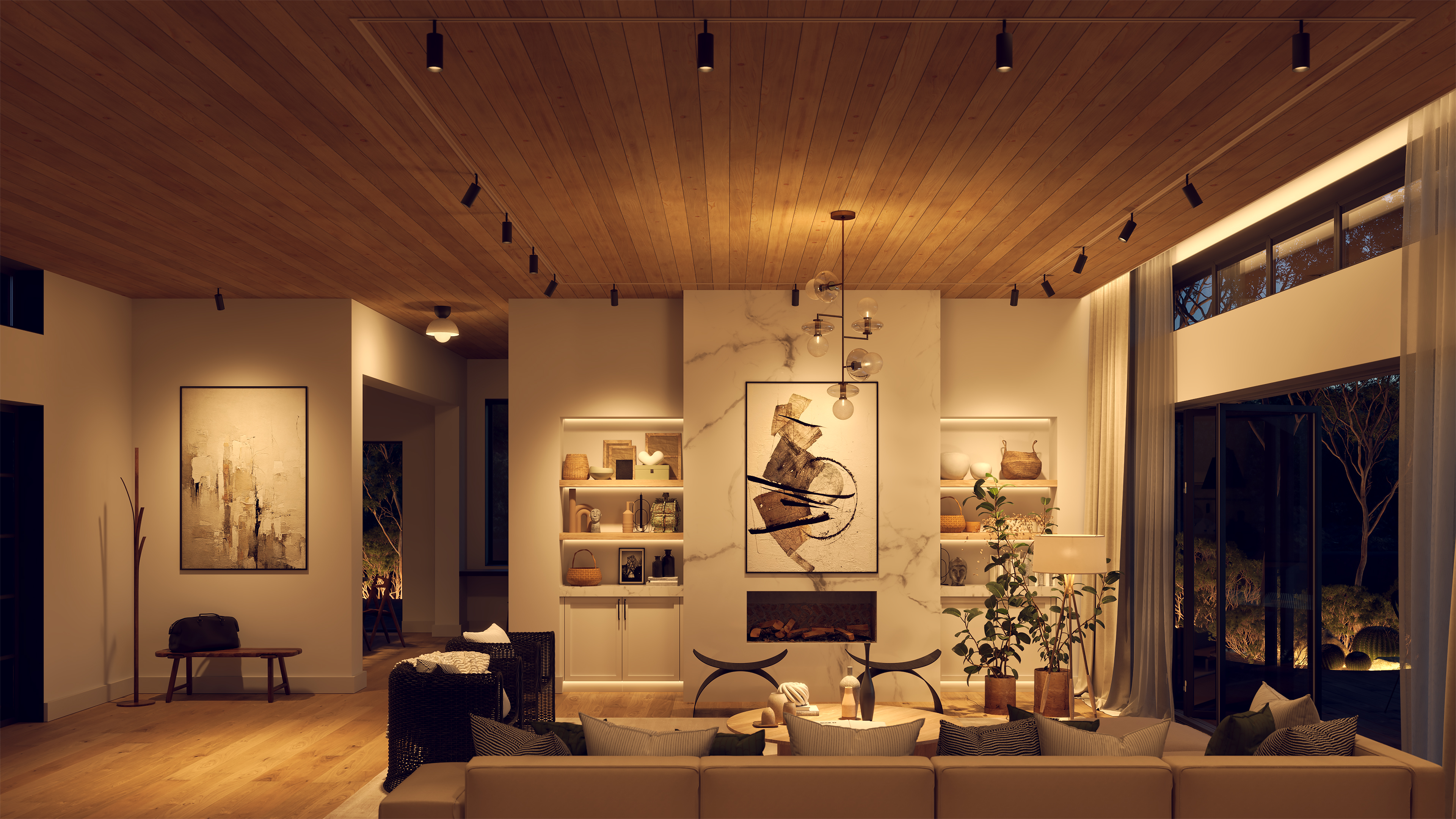 TruTrack Trim Magnetic, Light Channel .6 Millwork, A19 Pure Smart Bulb