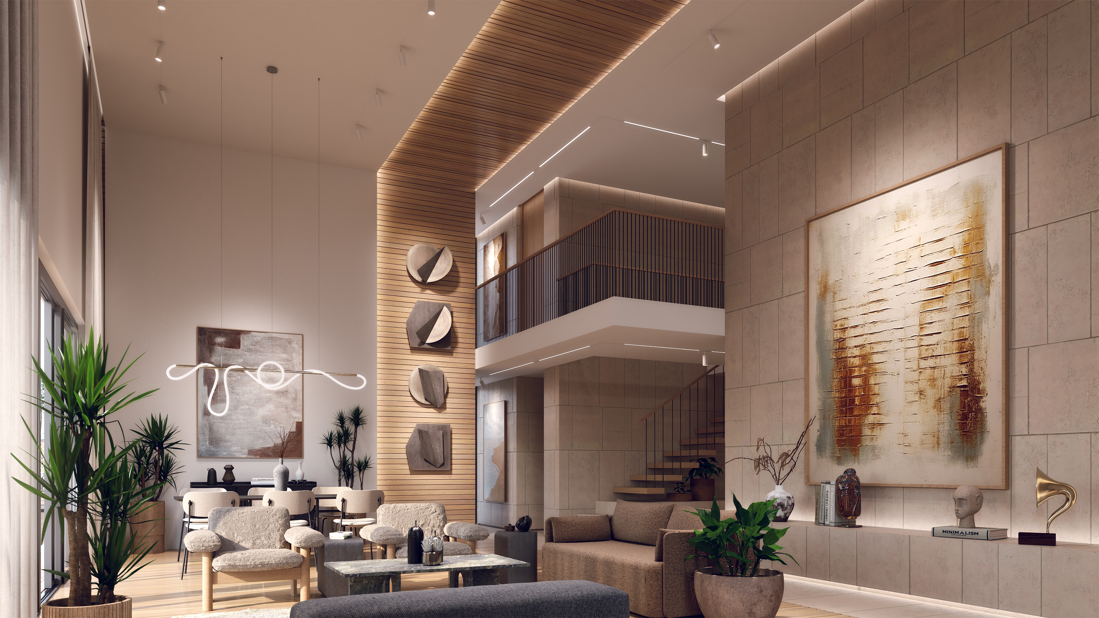 Flow Pipe Suspension Static White & Warm Dim 24VDC, Center Feed With Power - Click to Enlarge