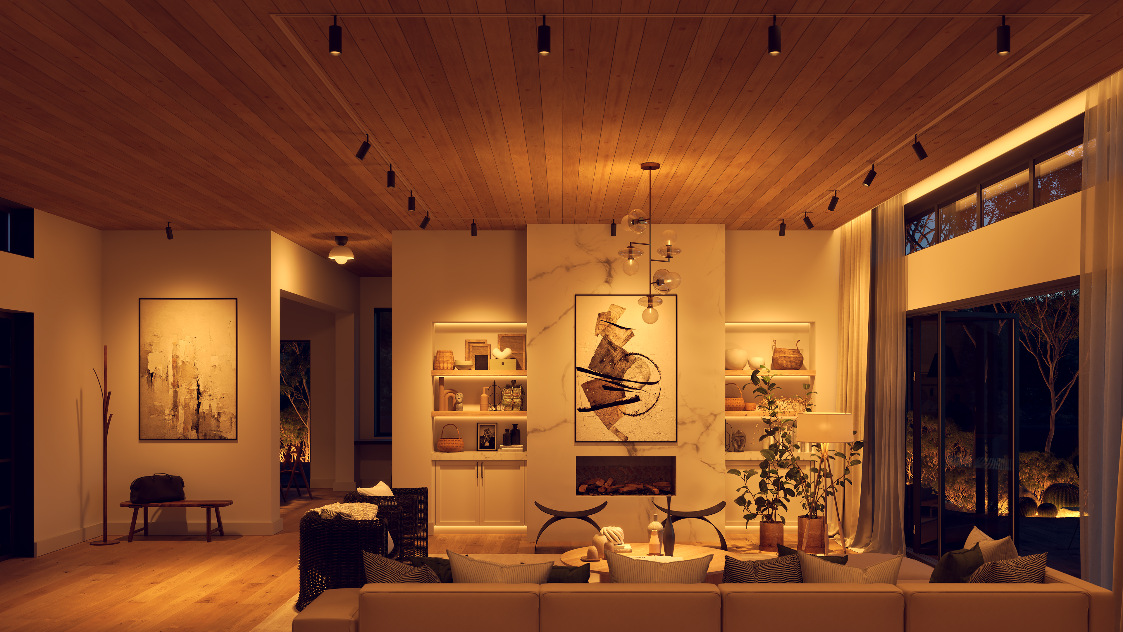 TruTrack Trim Magnetic, Light Channel .6 Millwork, A19 Pure Smart Bulb