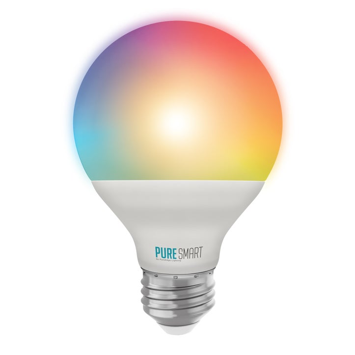 Pure Smart TruColor™ G25-E26-9W-RGBTW 120V, 9 Watt Wi-Fi Enabled Smart Lamp - Click to Enlarge