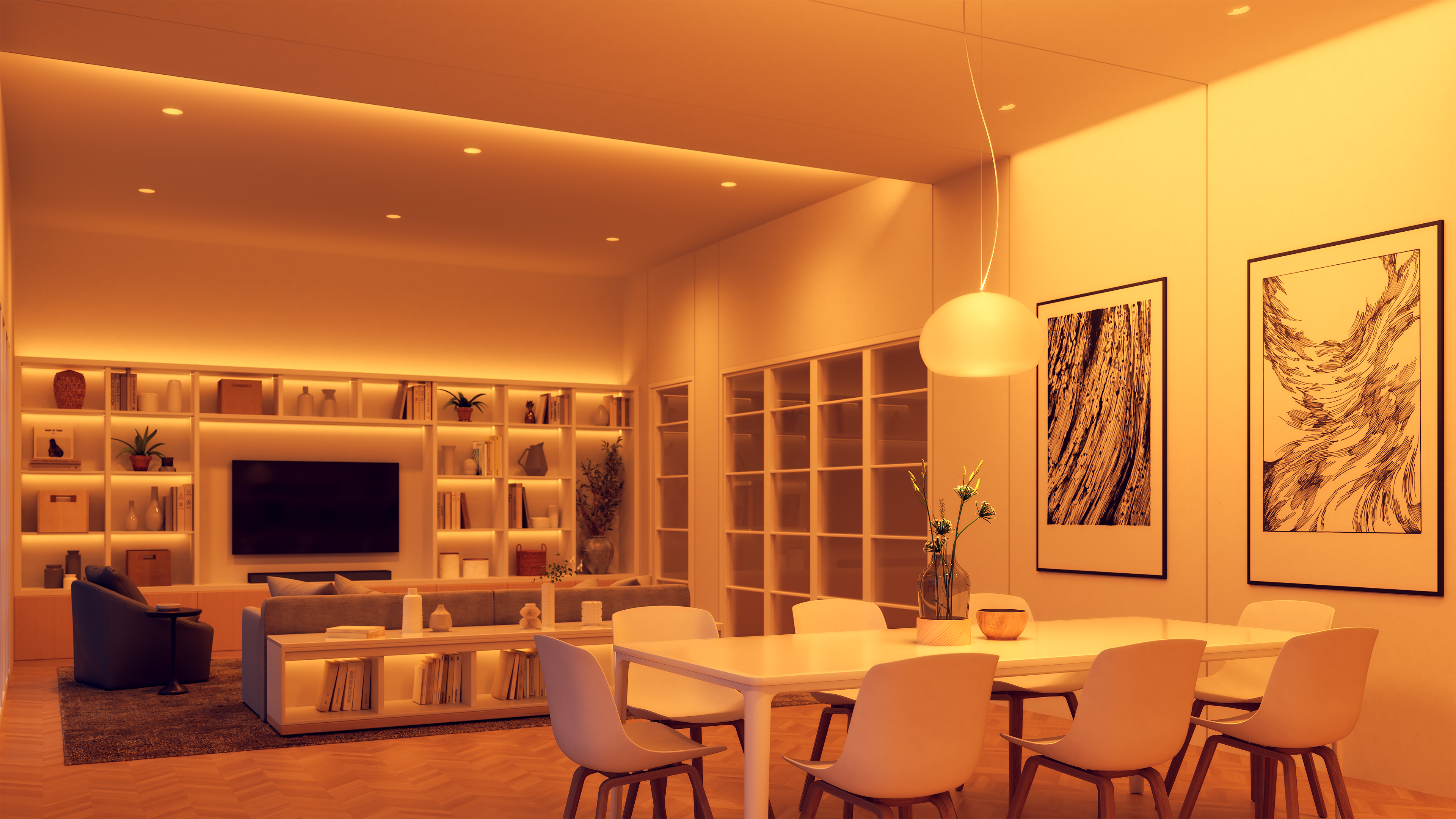 Light Channel 0.6" Recessed Millwork TruColor&trade; RGBTW, Pure Smart&trade; TruColor A21-E26-13W-RGBTW 9 Watt WI-FI Enabled Smart Lamp<br />Luca 2.7" TruColor&trade; RGBTW, TruColor&trade; RGB & Tunable White LED Strip