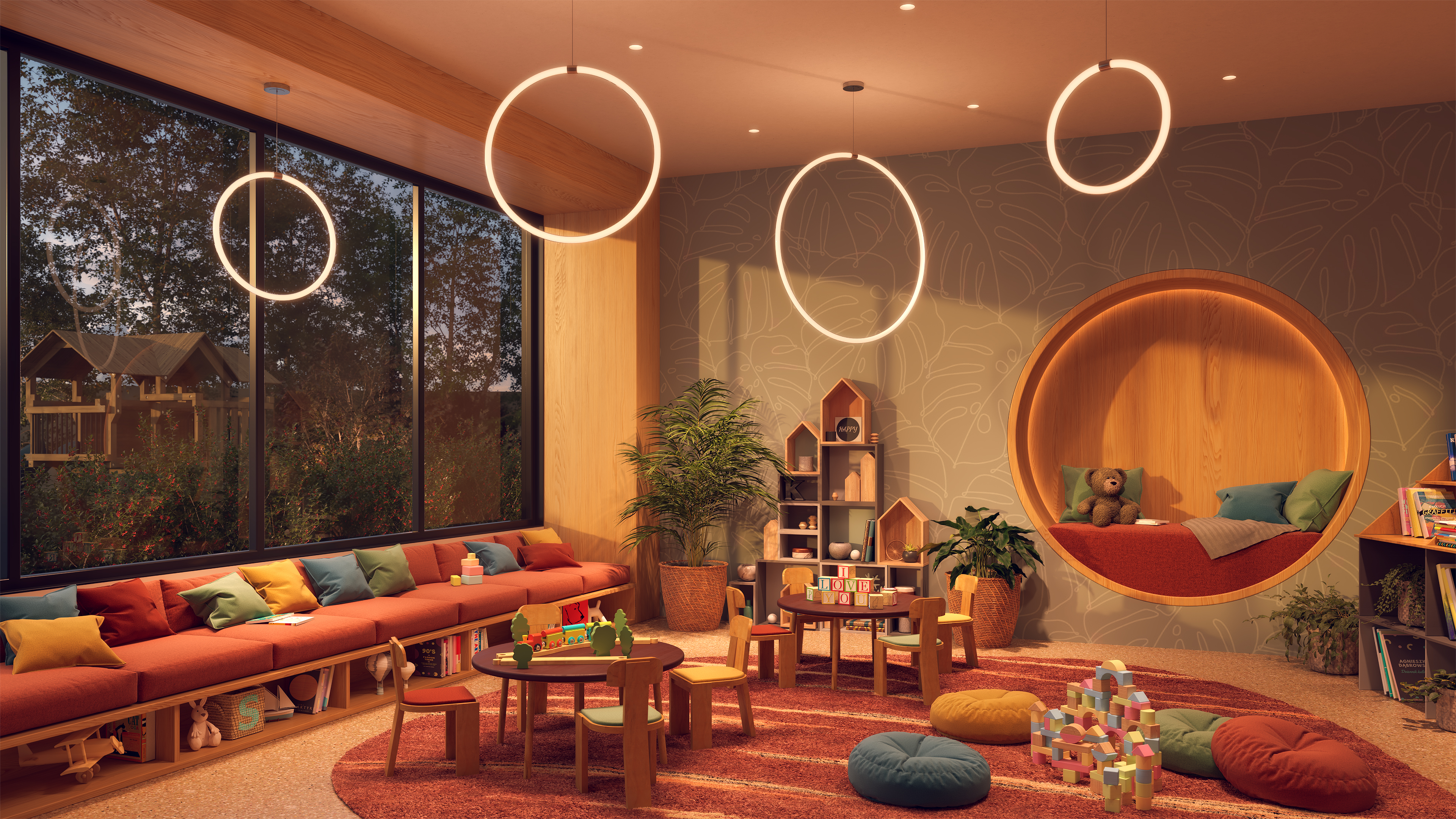 Solina 360 Ring Pendant 24VDC With Power, Static White & Warm Dim